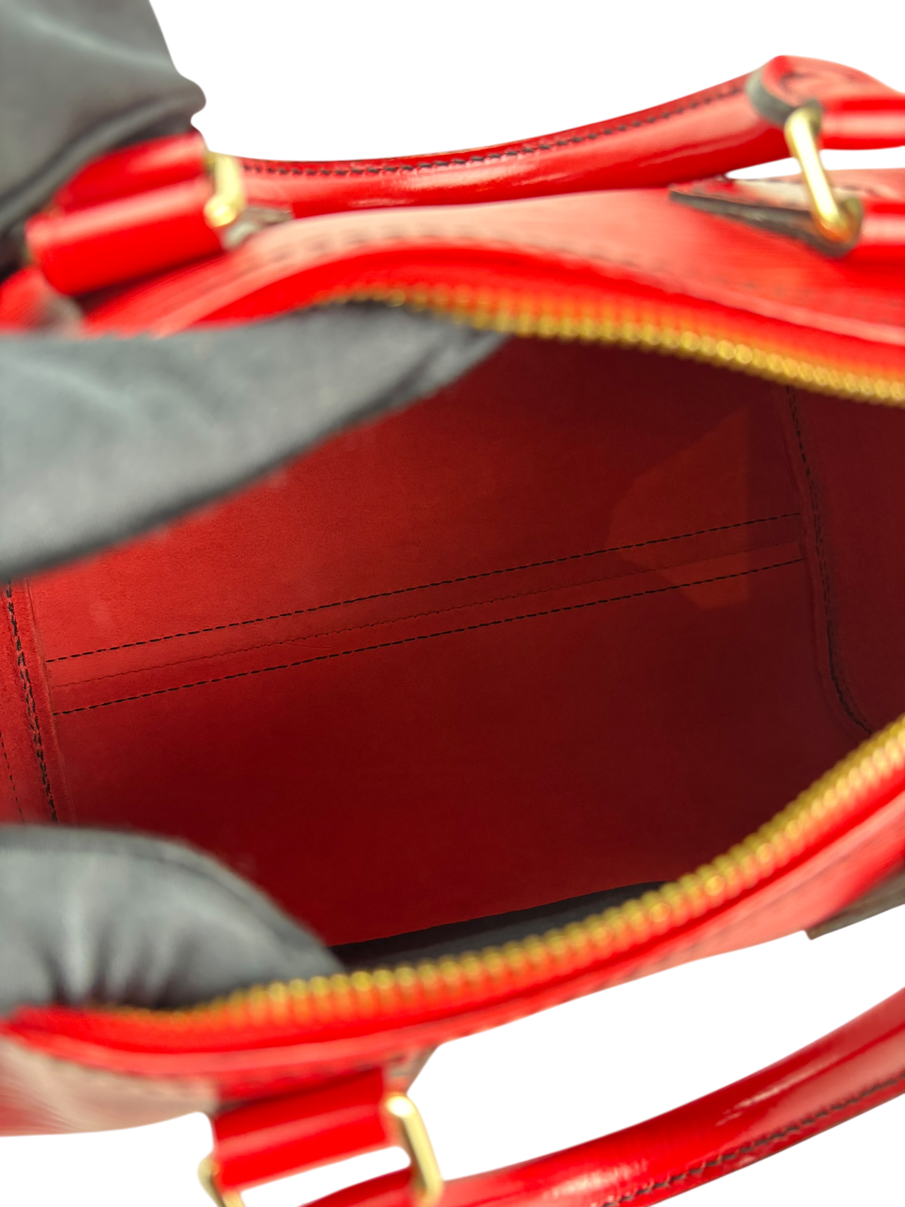 LOUIS VUITTON - Red Epi Speedy 25 Boston Bag Handbag