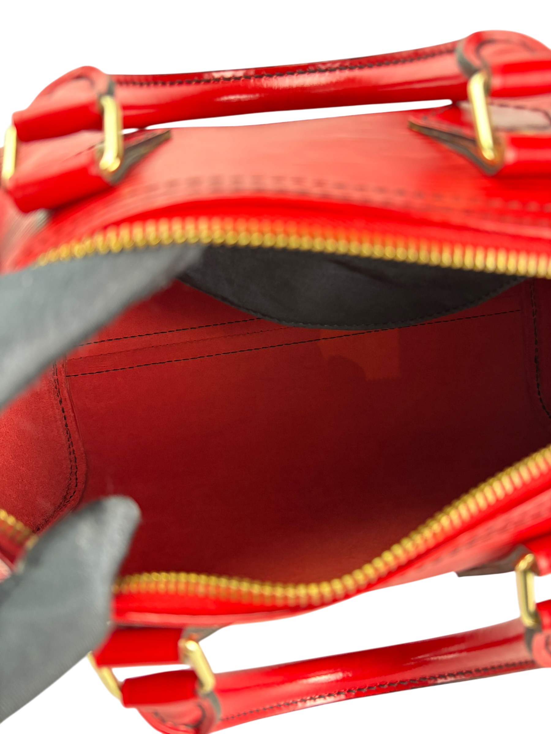 LOUIS VUITTON - Red Epi Speedy 25 Boston Bag Handbag