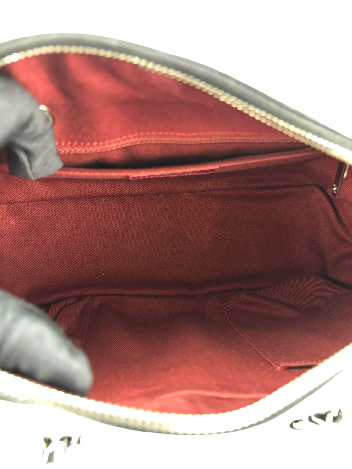  CHANEL - Black Leather Cambon Line Cotton Club Chain Bowling Shoulder Bag 