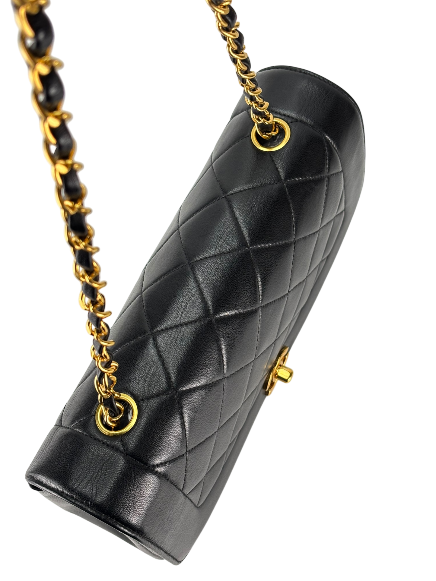 CHANEL - Diana Matrasse Classic Flap Bag Black Lambskin