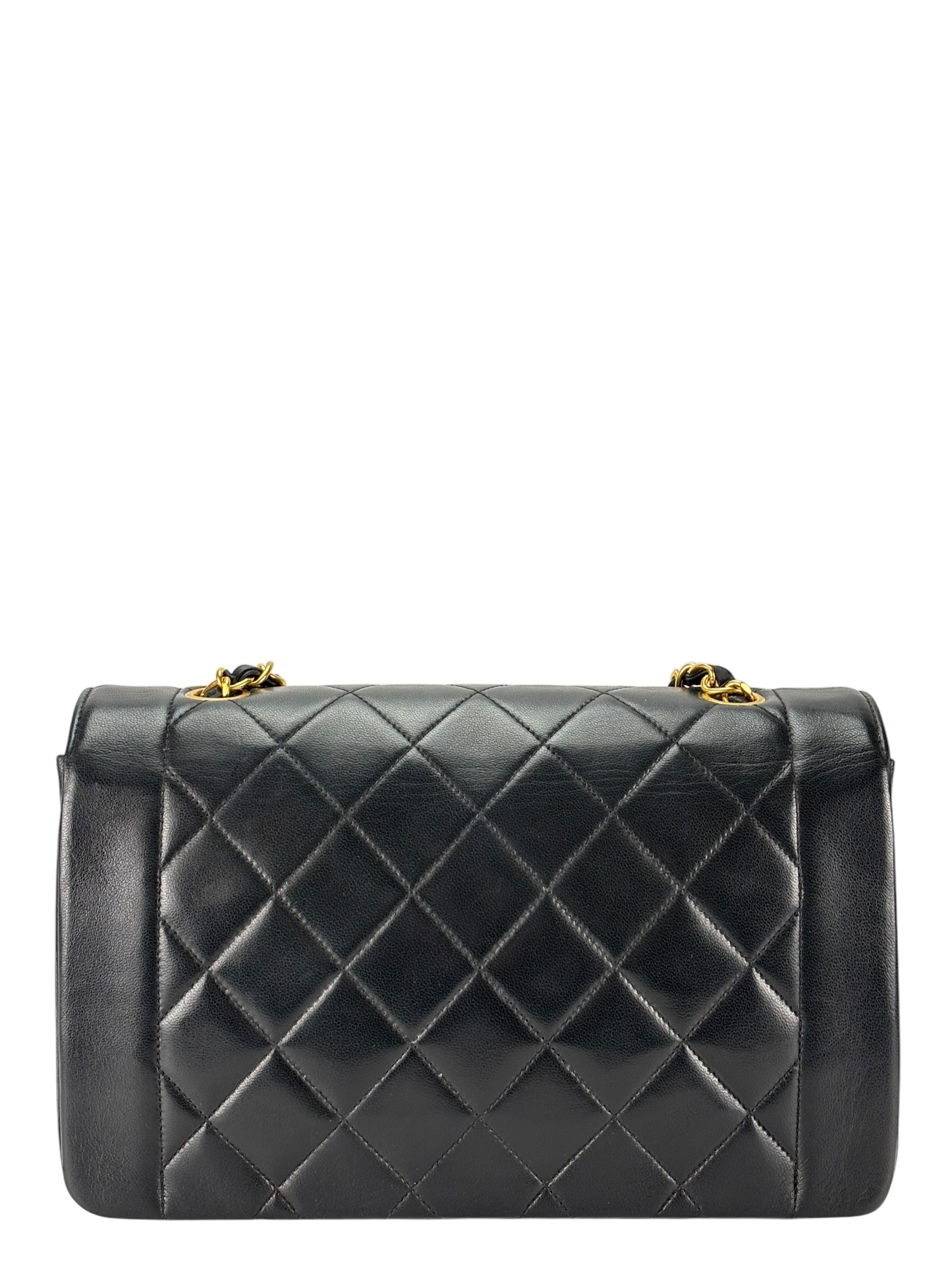 CHANEL - Diana Matrasse Classic Flap Bag Black Lambskin