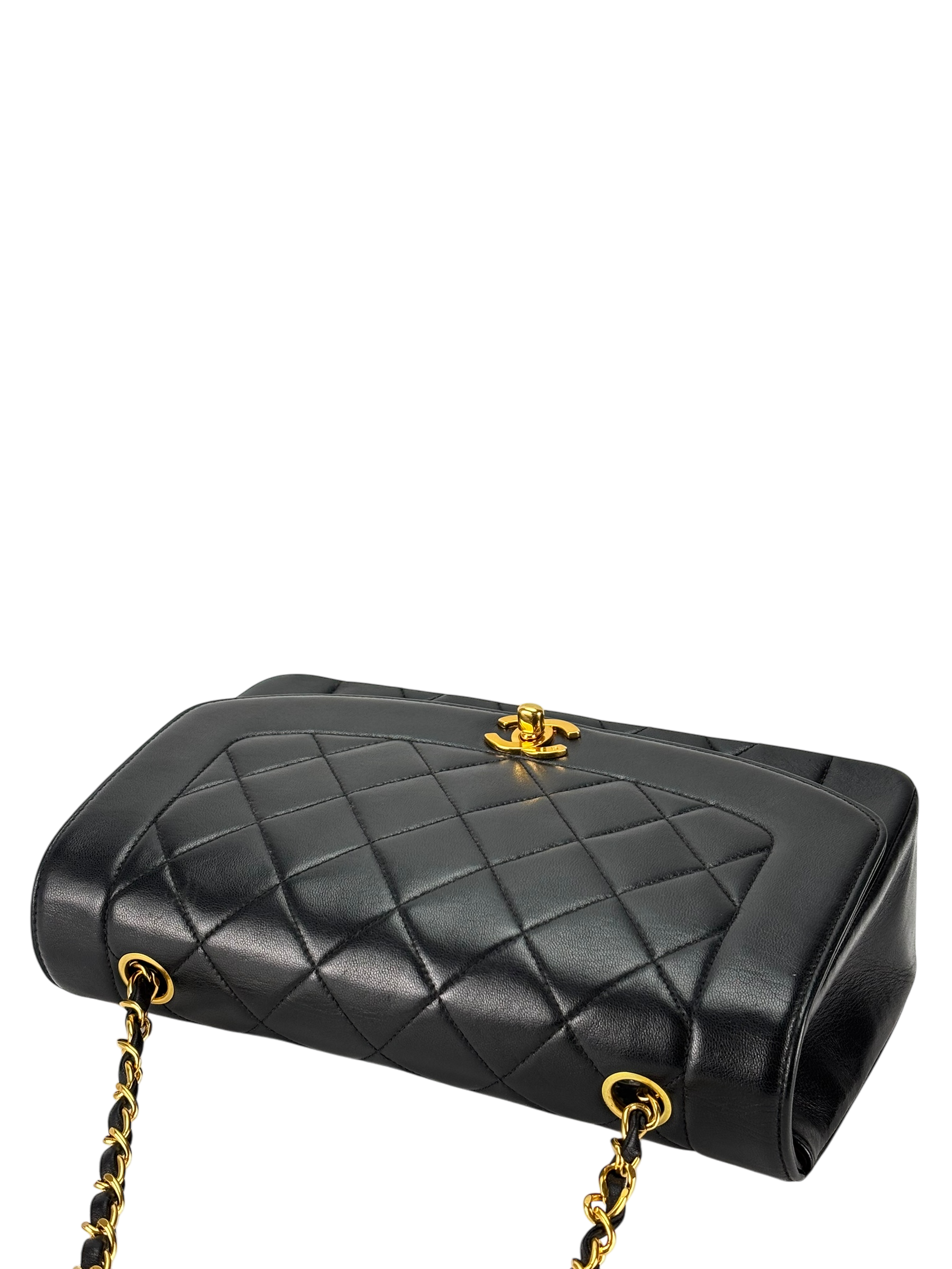 CHANEL - Diana Matrasse Classic Flap Bag Black Lambskin