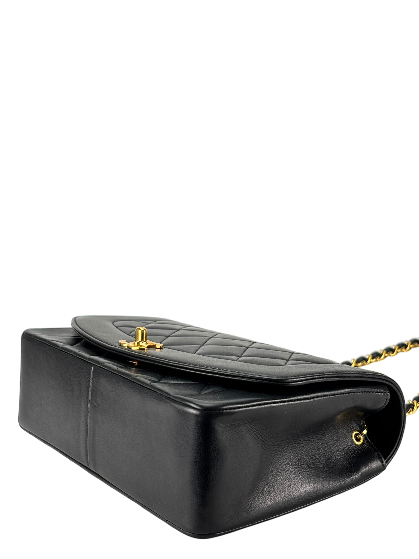 CHANEL - Diana Matrasse Classic Flap Bag Black Lambskin