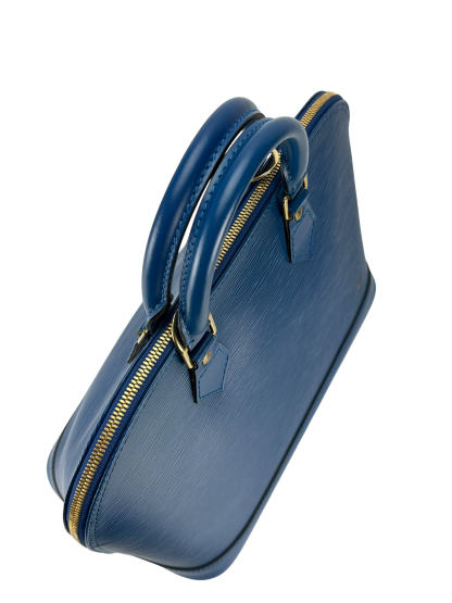 LOUIS VUITTON - Alma PM Hand Bag Blue Epi 