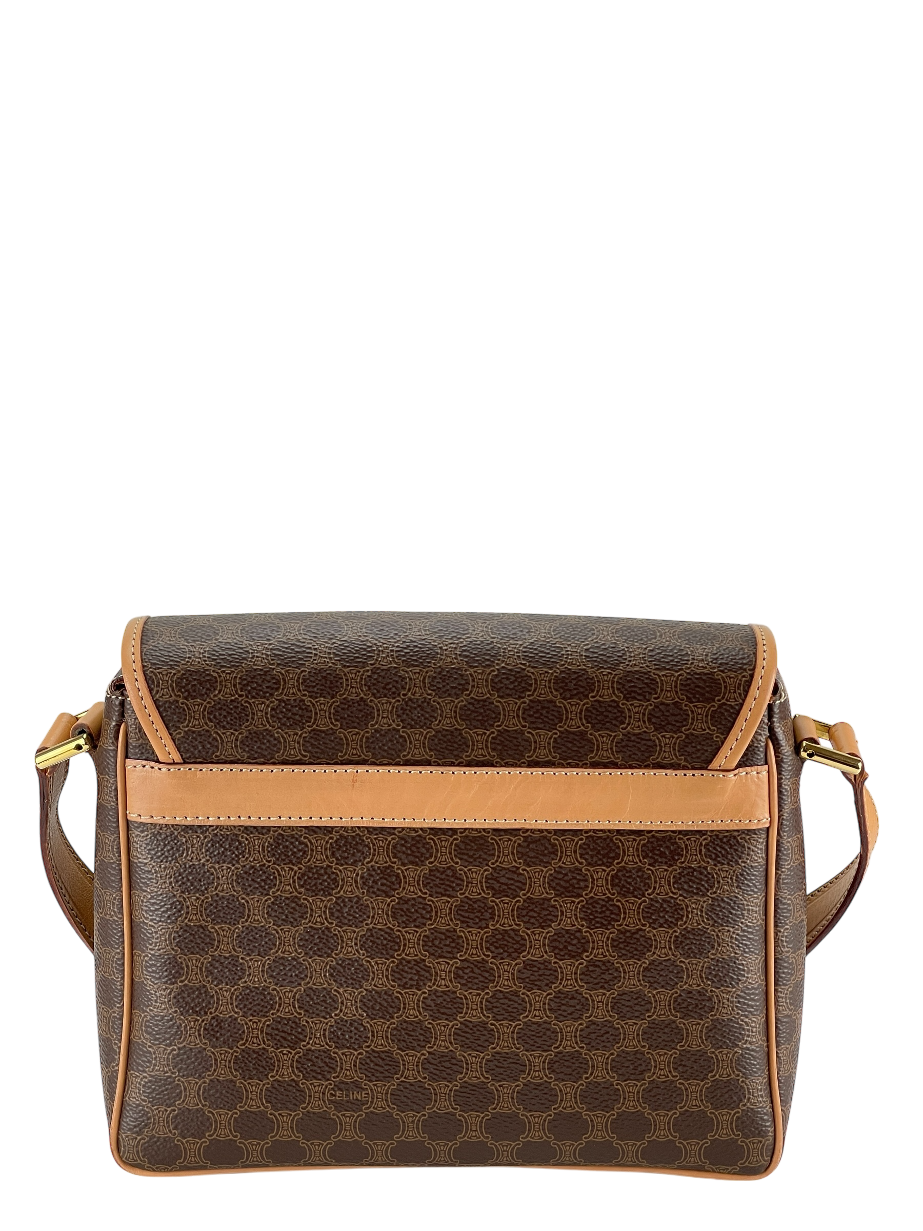 CELINE - Brown  Macadam Shoulder Bag