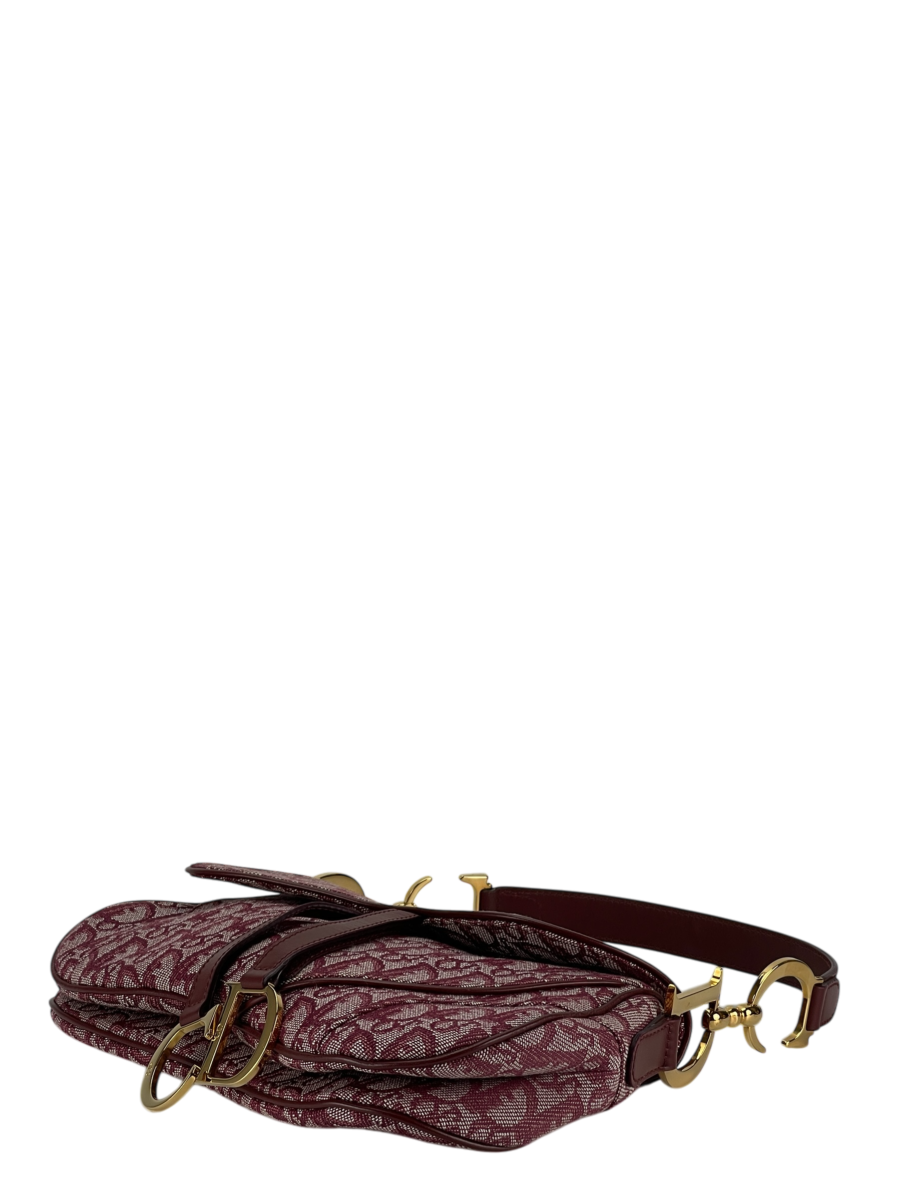 CHRISTIAN DIOR - Red Canvas Trotter Double Saddle Bag Handbag