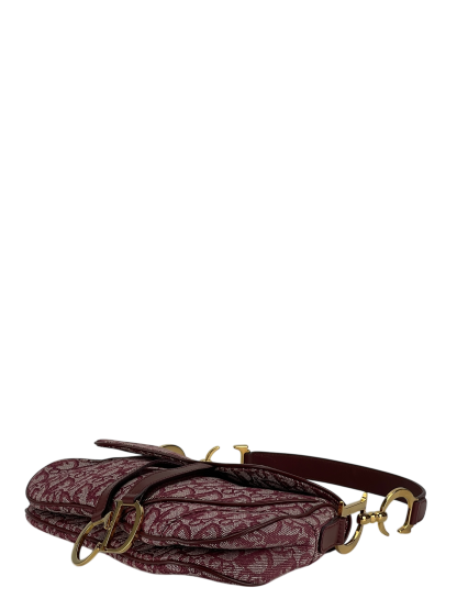 CHRISTIAN DIOR - Red Canvas Trotter Double Saddle Bag Handbag