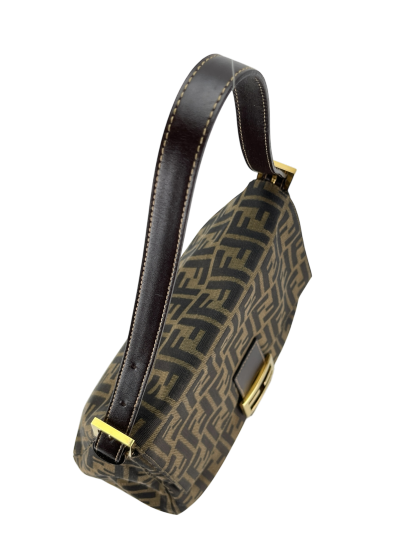 FENDI - Brown Zucca Mamma Baguette Handbag Gold Hardware