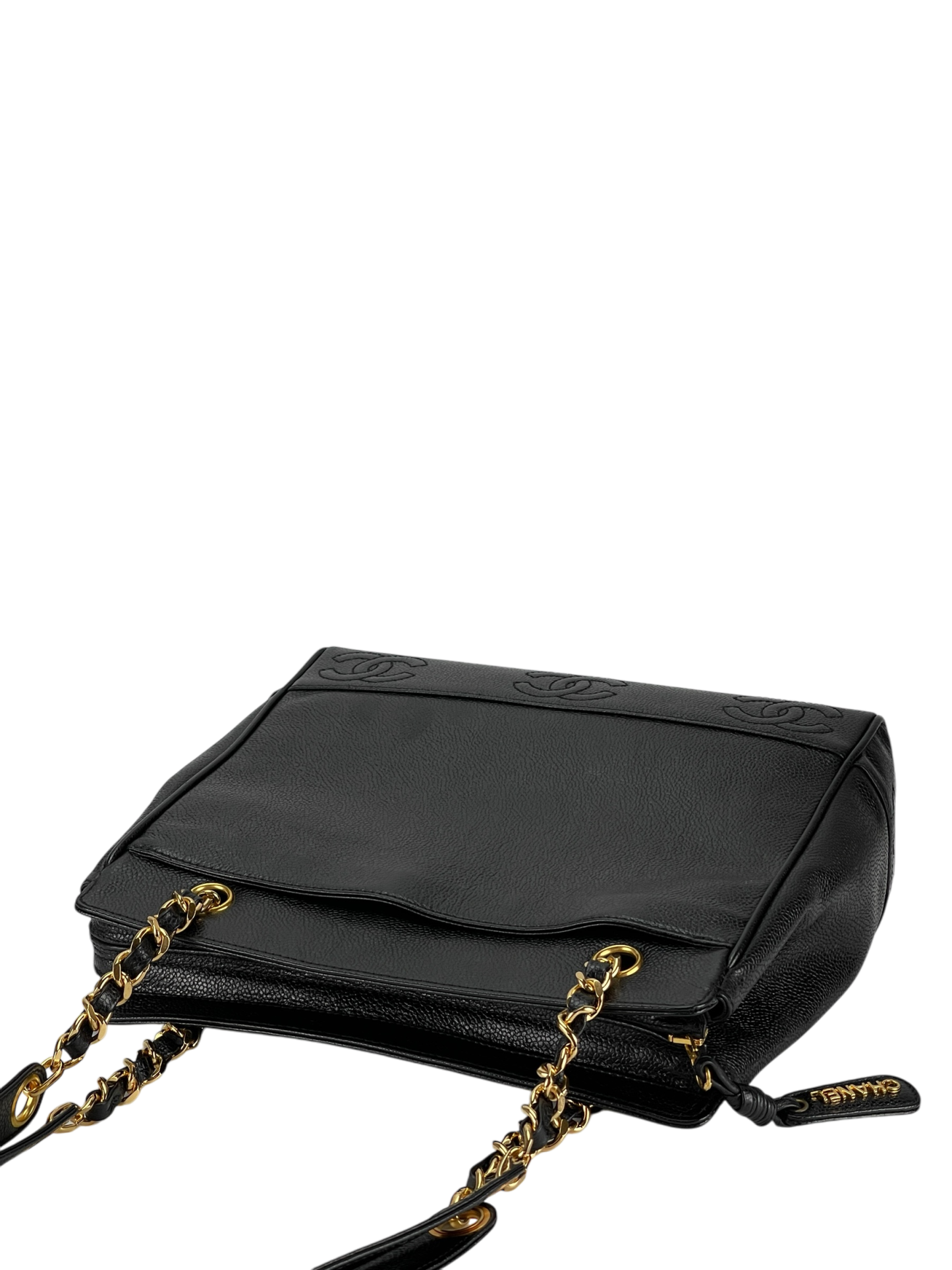 CHANEL - Black Caviar Leather Triple CC Shoulder Bag