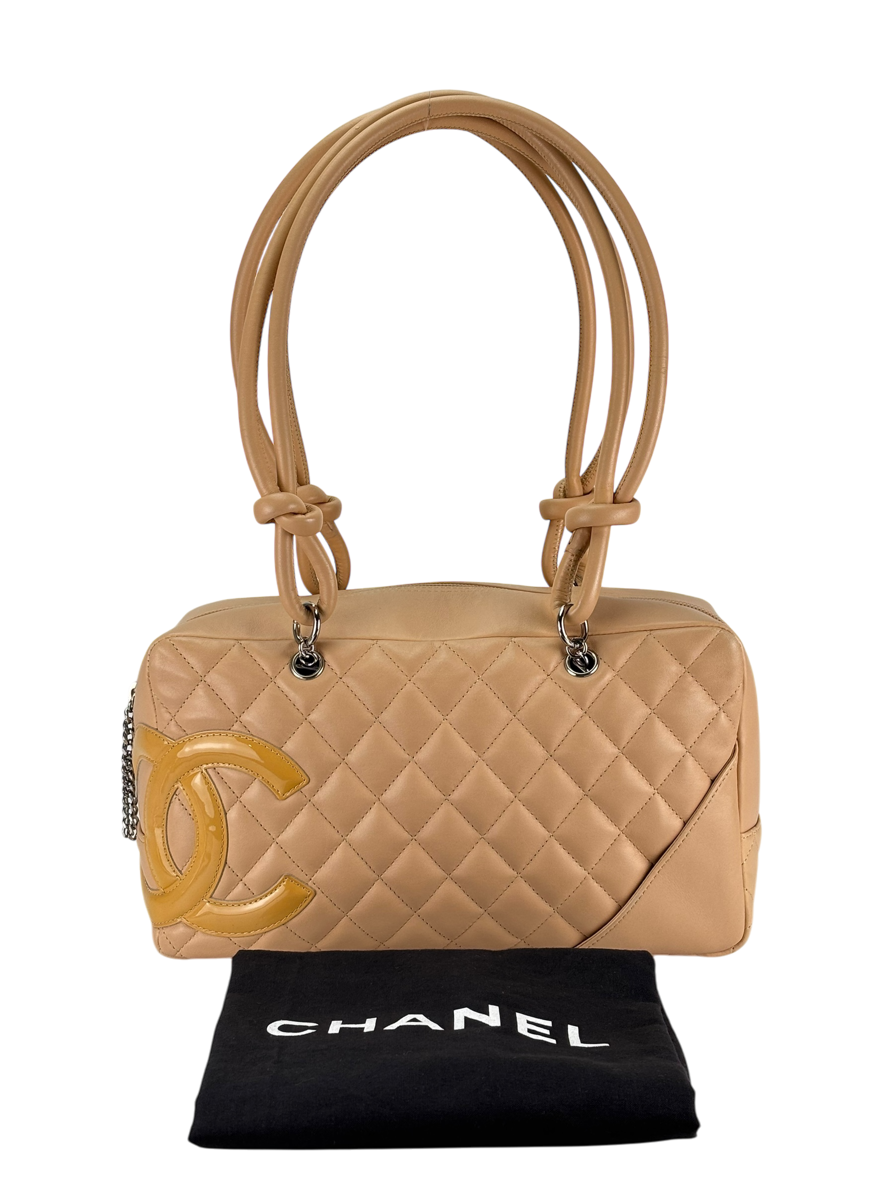 CHANEL - Beige Cambon Bowling Handbag