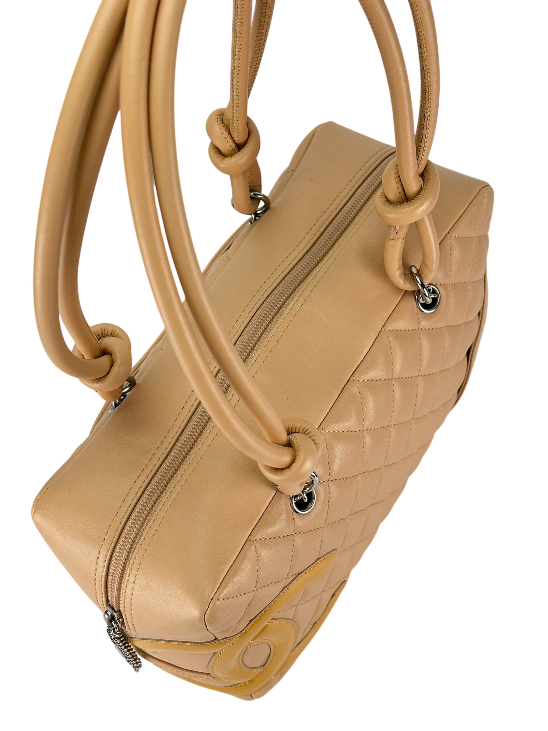 CHANEL - Beige Cambon Bowling Handbag