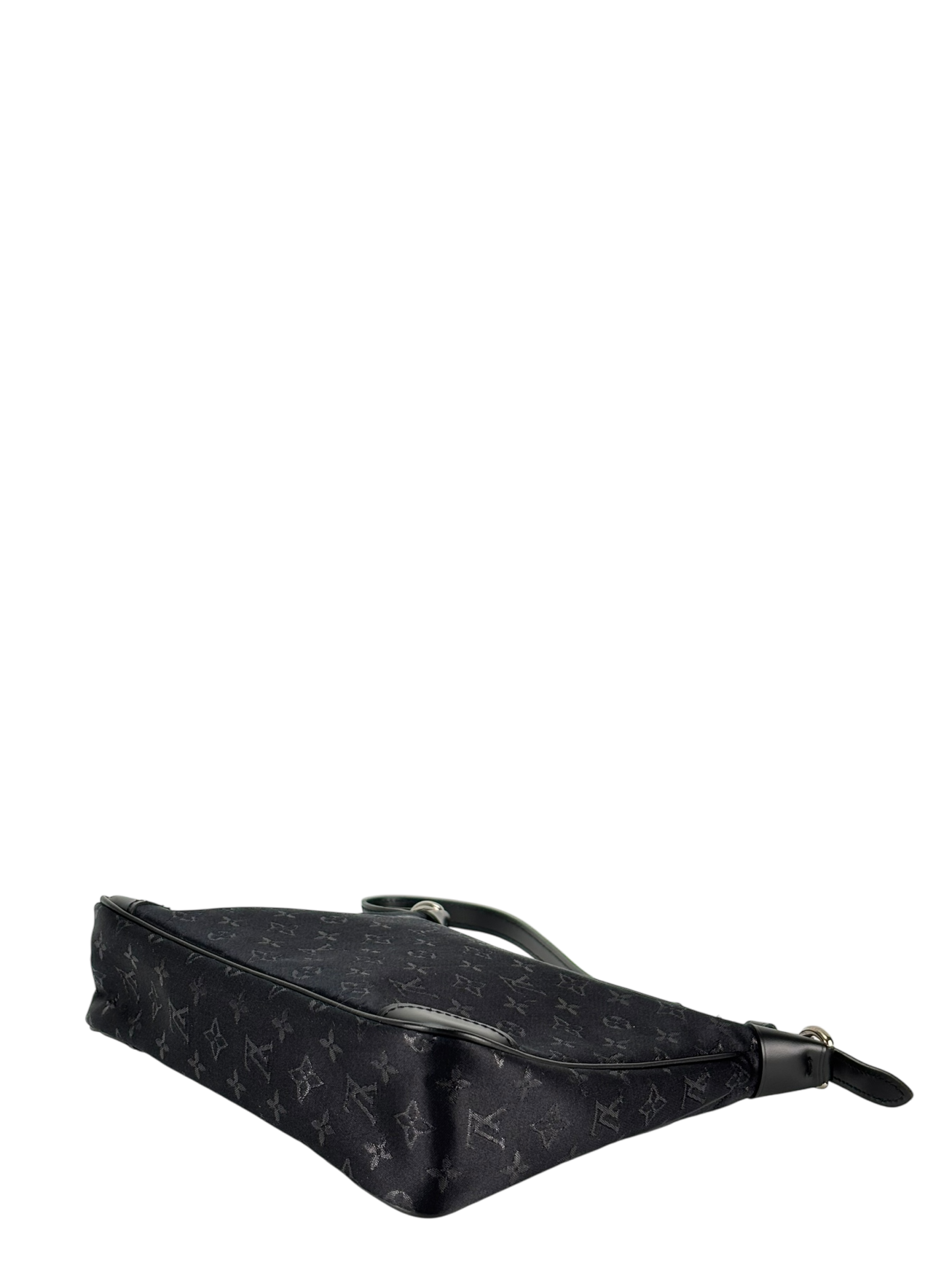 LOUIS VUITTON - Black Monogram Silk Satin Monogram Mini Boulogne Bag
