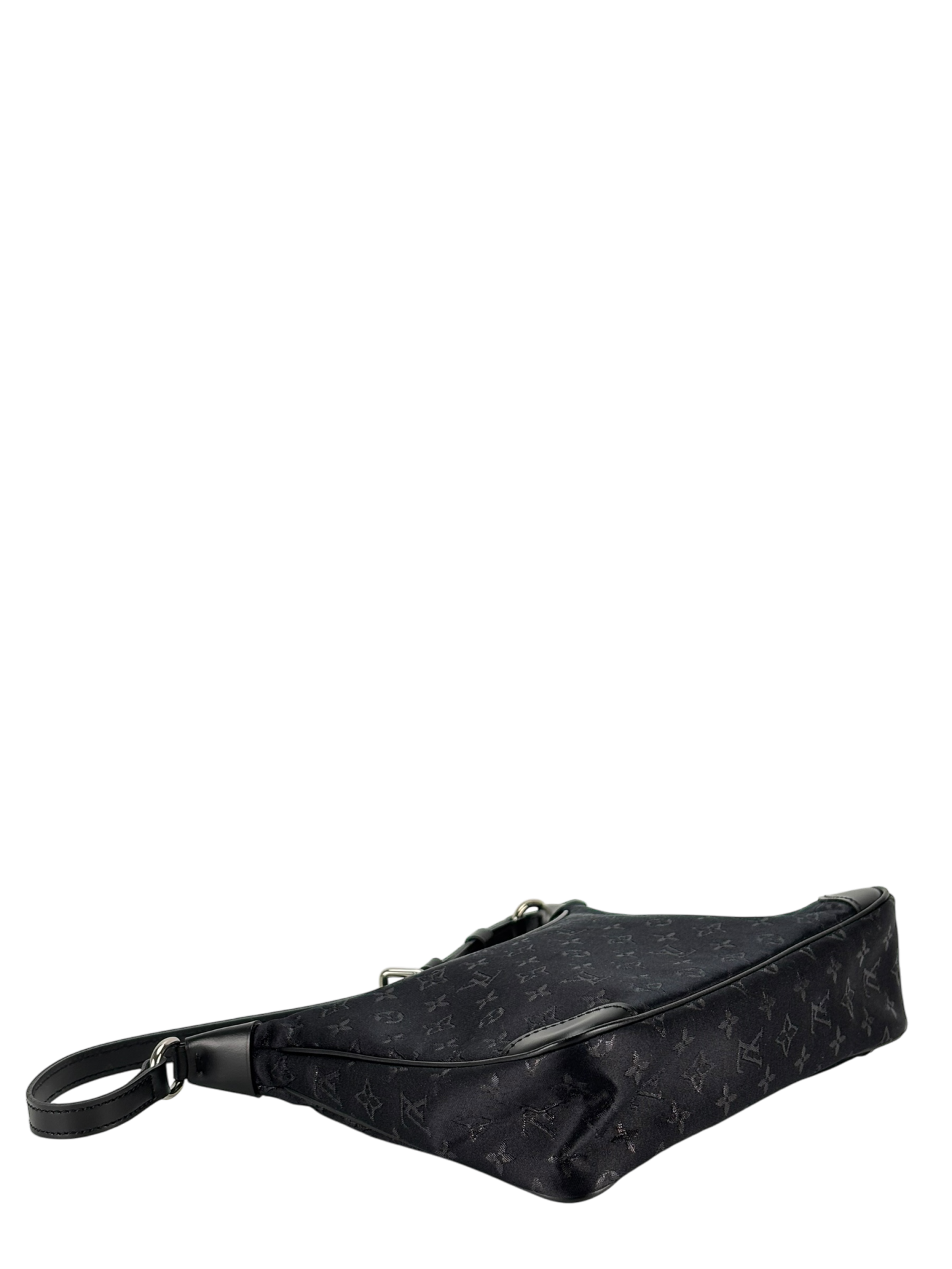 LOUIS VUITTON - Black Monogram Silk Satin Monogram Mini Boulogne Bag
