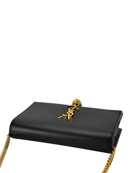 YSL - Black Calfskin Smooth Classic Kate Tassel Chain Wallet Bag
