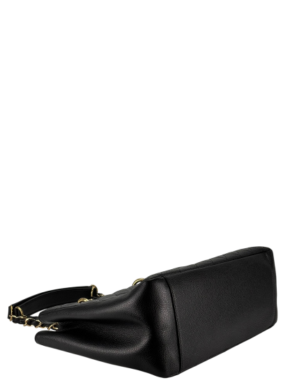 CHANEL - Black Caviar Quilted Grand Shopping Tote GST Gold Hardware
