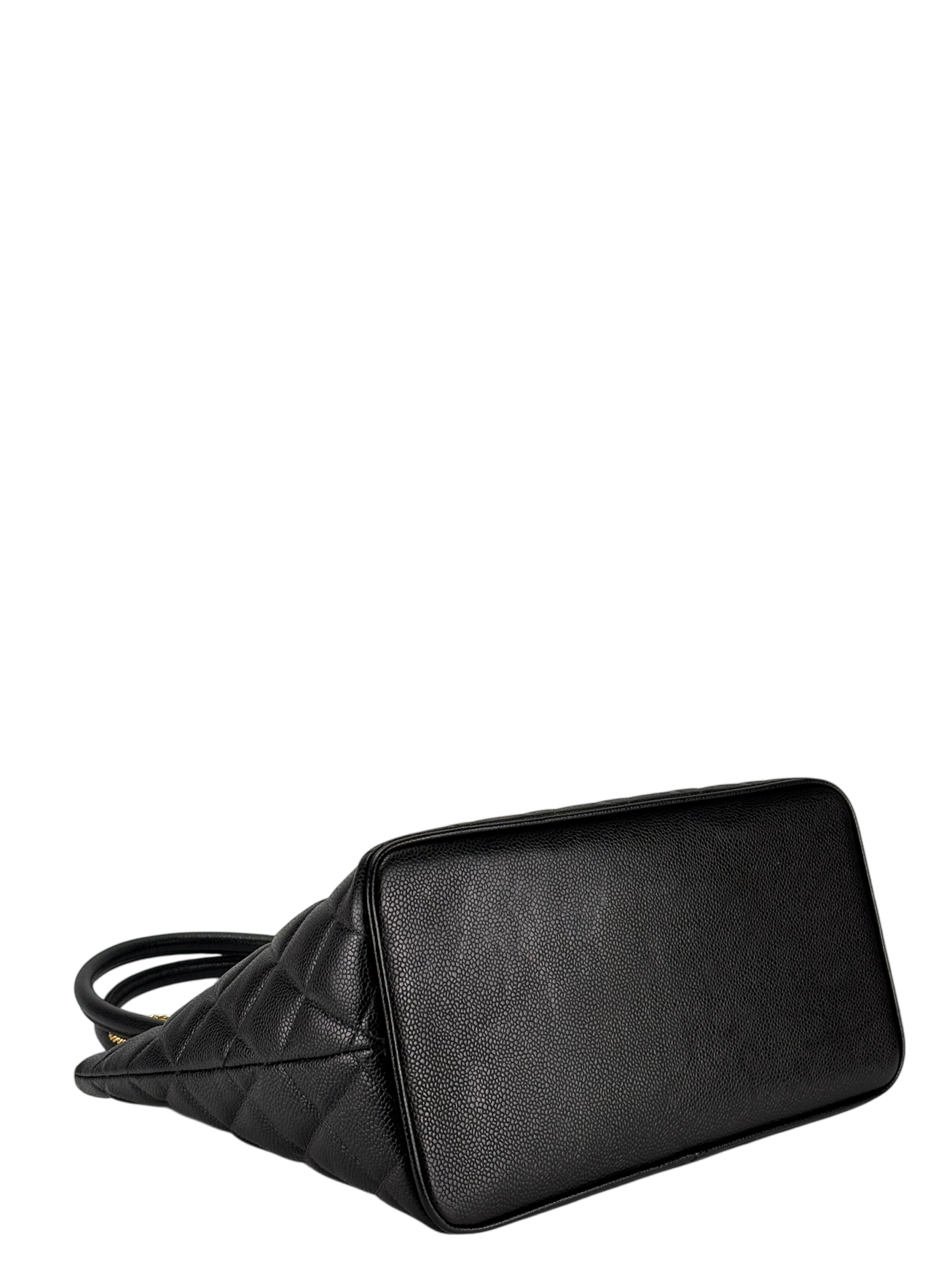 CHANEL - Black Medallion Tote Handbag
