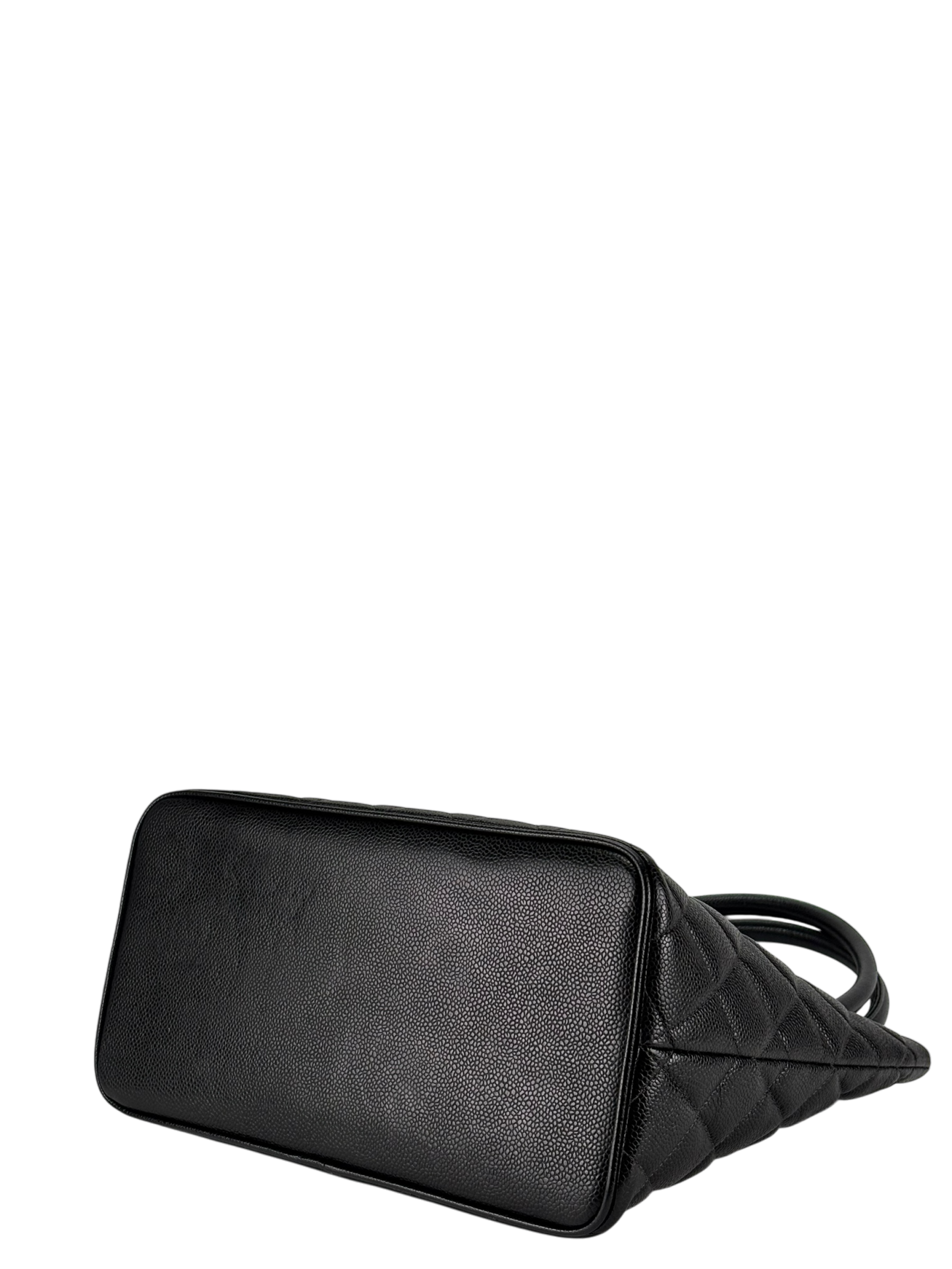 CHANEL - Black Medallion Tote Handbag