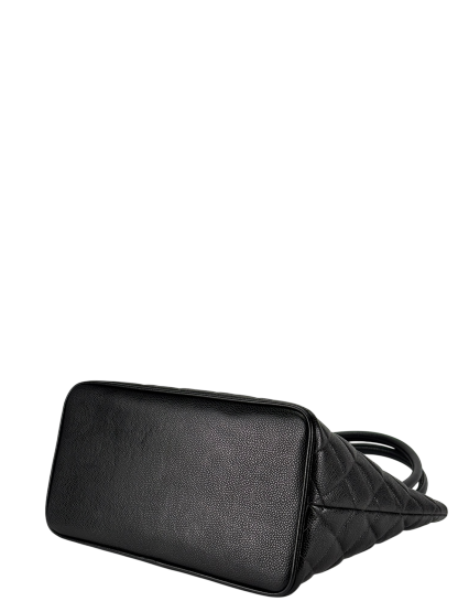 CHANEL - Black Medallion Tote Handbag