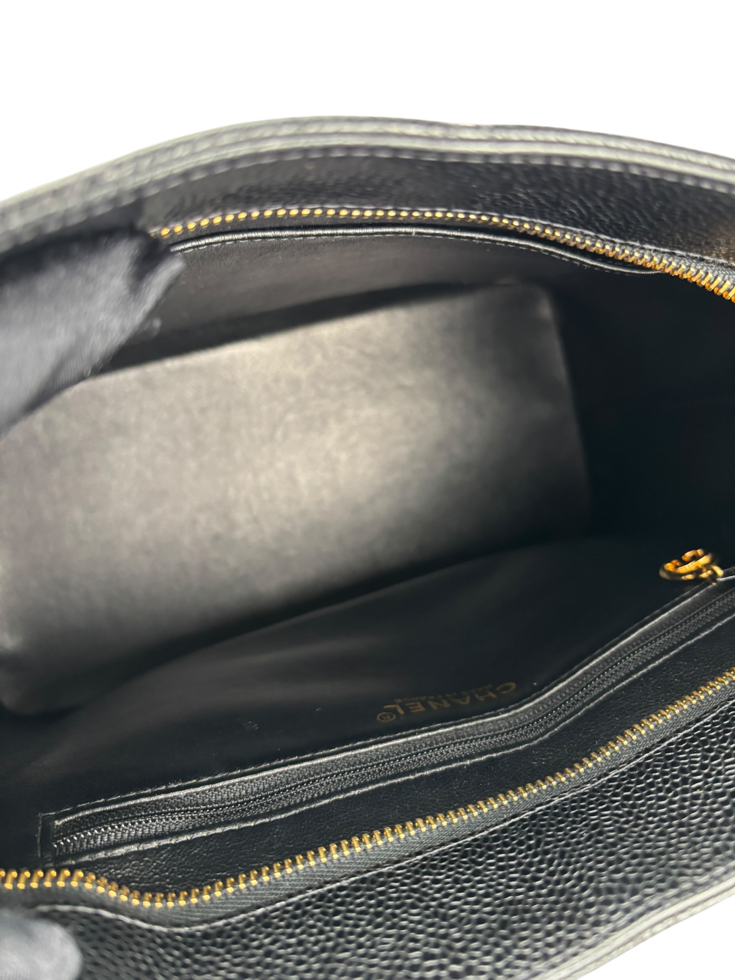 CHANEL - Black Medallion Tote Handbag