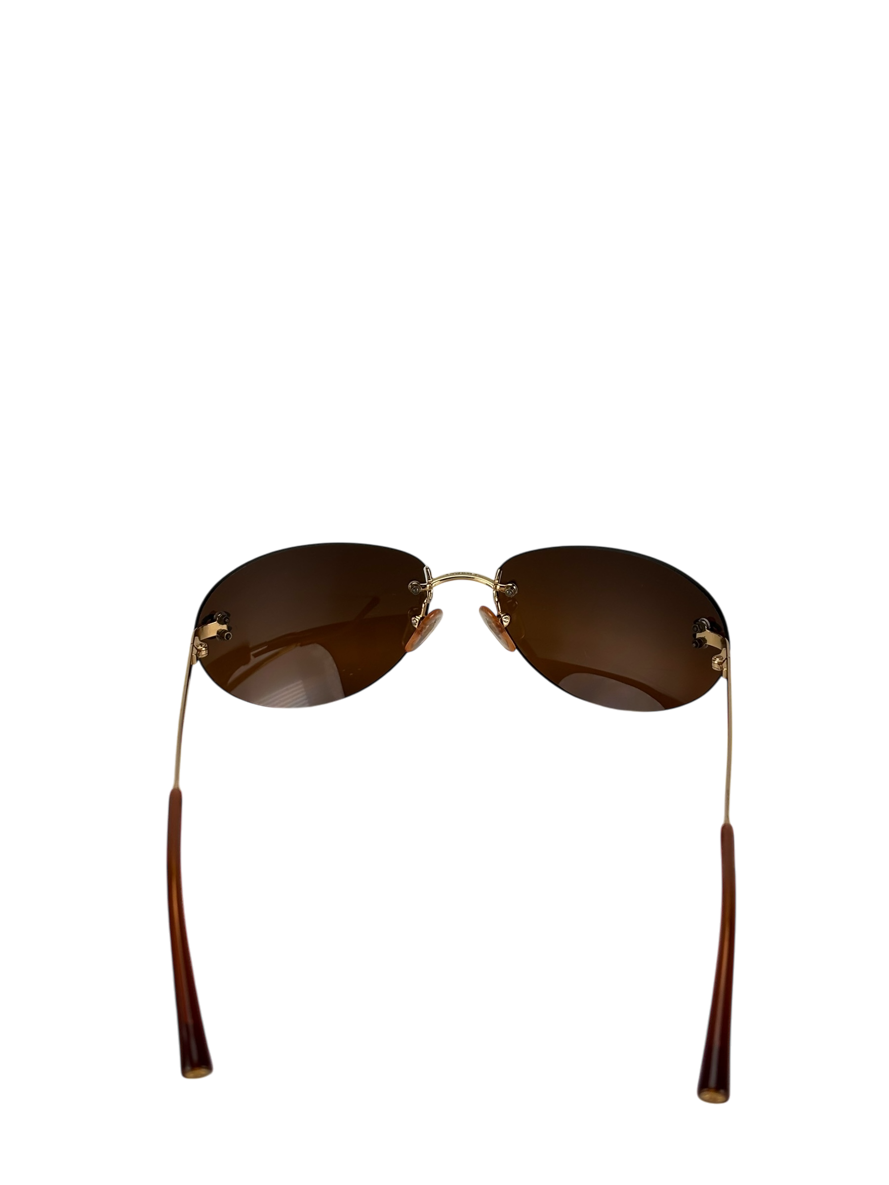 CHANEL - Gold Metal Coco Mark Sunglasses 