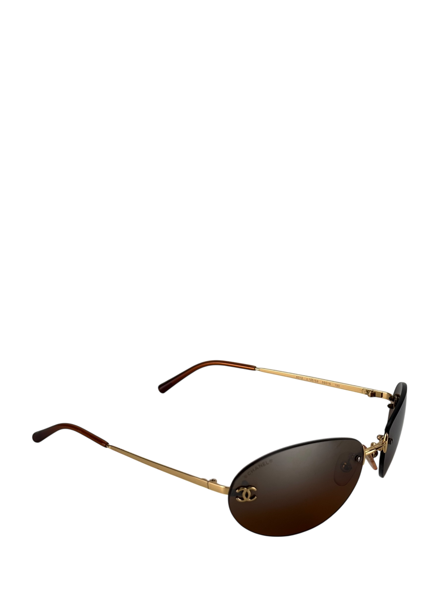 CHANEL - Gold Metal Coco Mark Sunglasses 