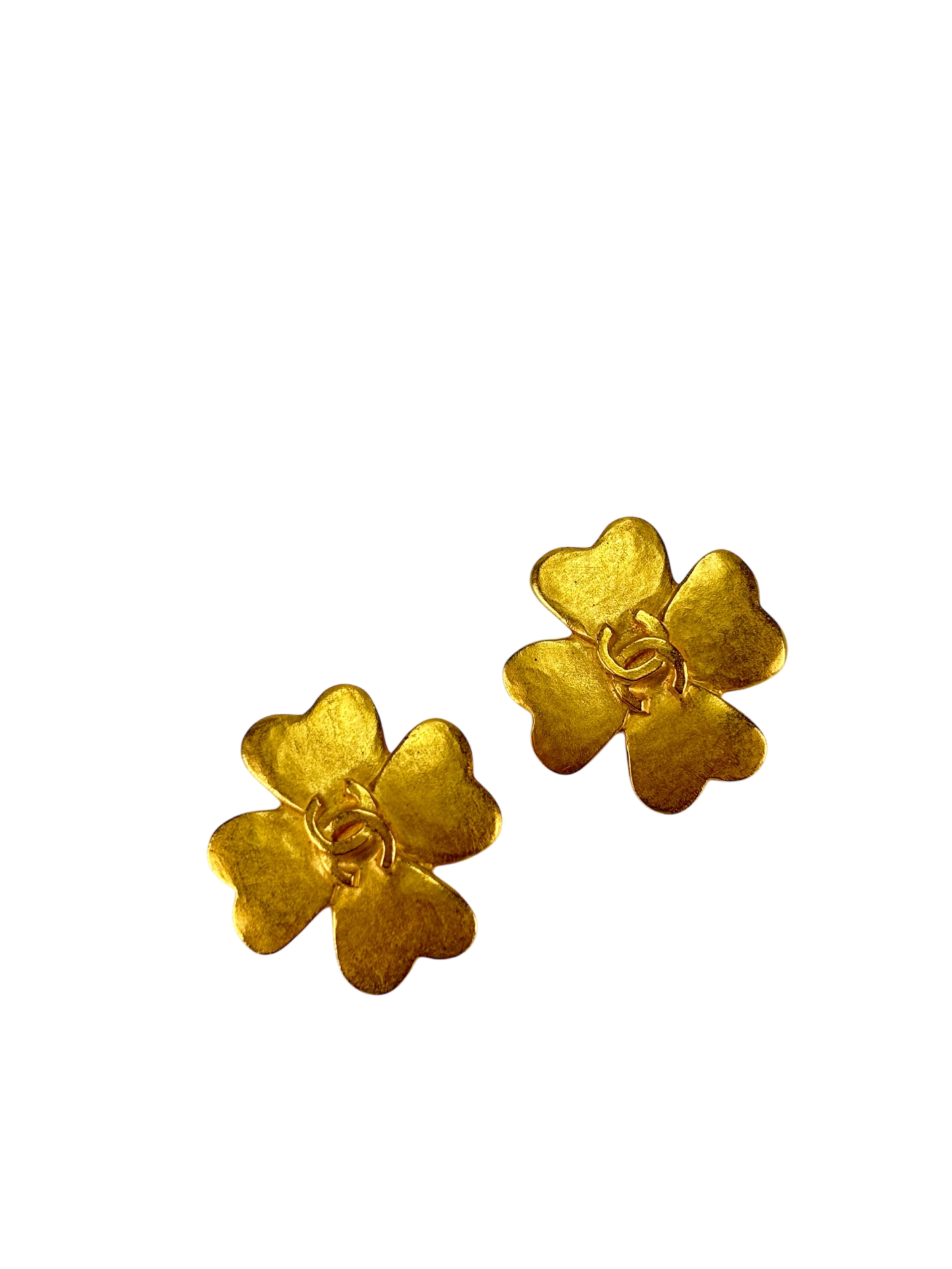 CHANEL - Pre-Owned 1995 Clover Clip-on Earrings