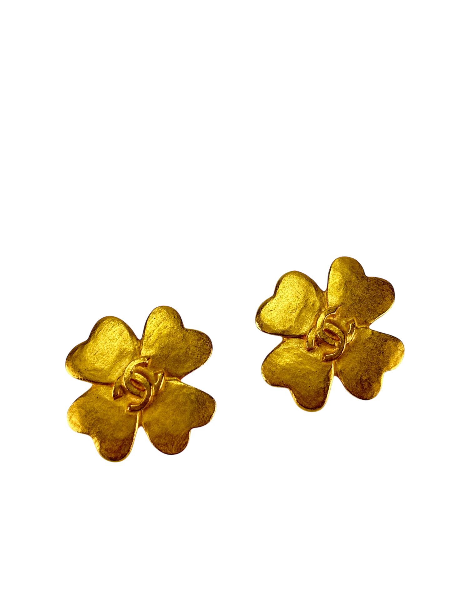 CHANEL - Pre-Owned 1995 Clover Clip-on Earrings