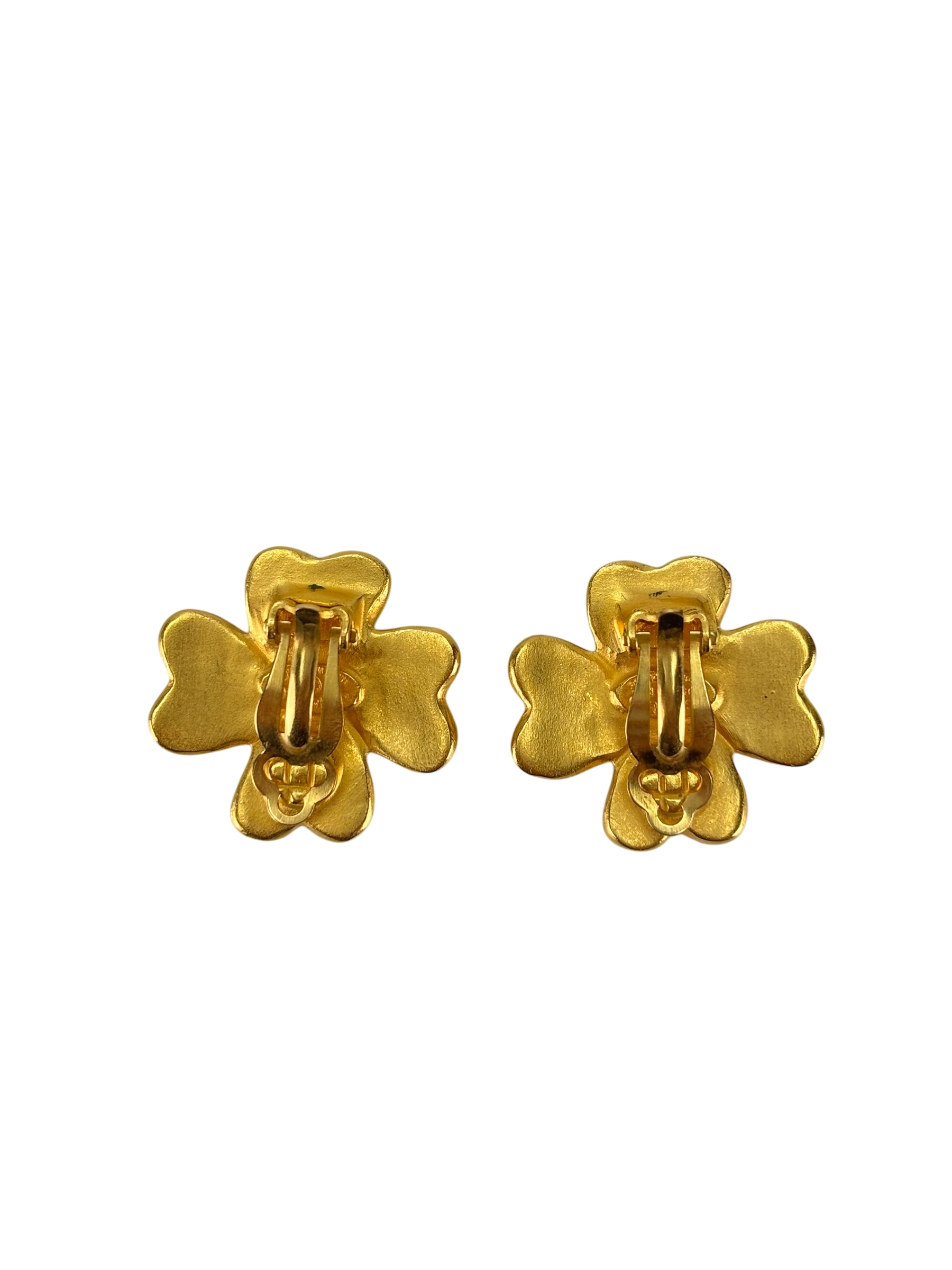 CHANEL - Pre-Owned 1995 Clover Clip-on Earrings