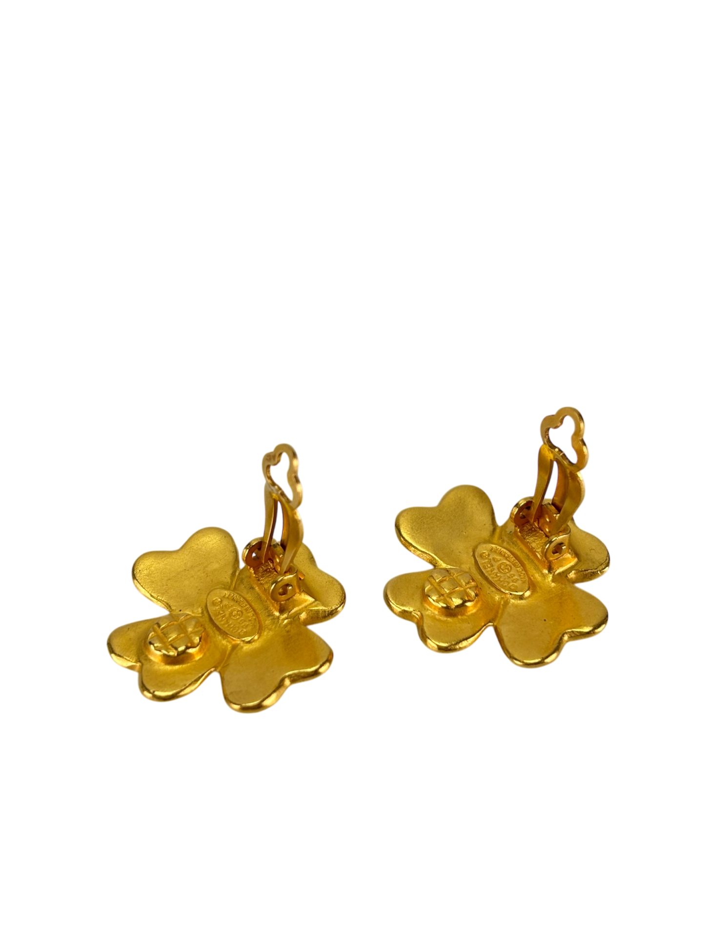 CHANEL - Pre-Owned 1995 Clover Clip-on Earrings