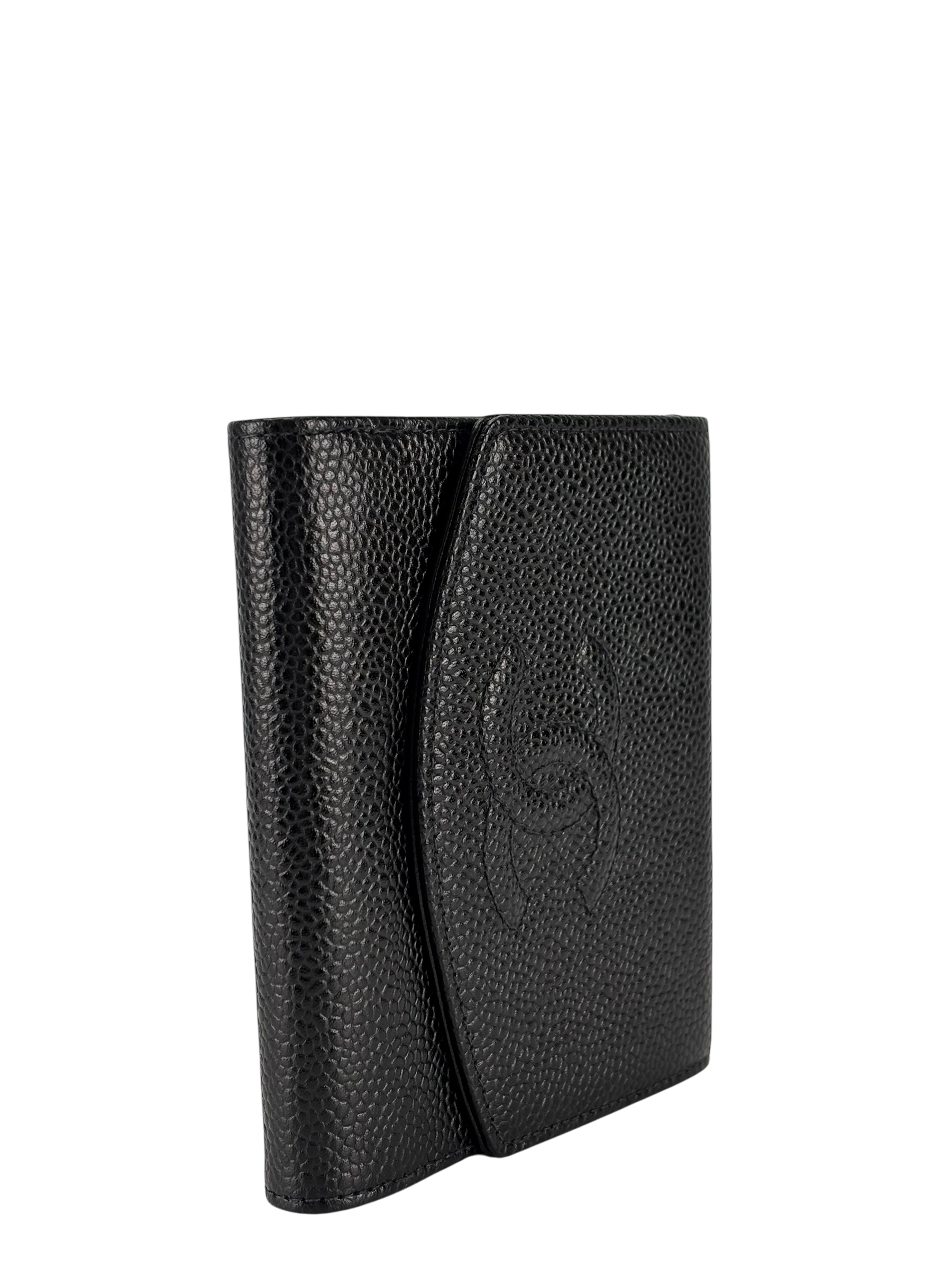 CHANEL - Black Caviar Timeless CC Flap Wallet 