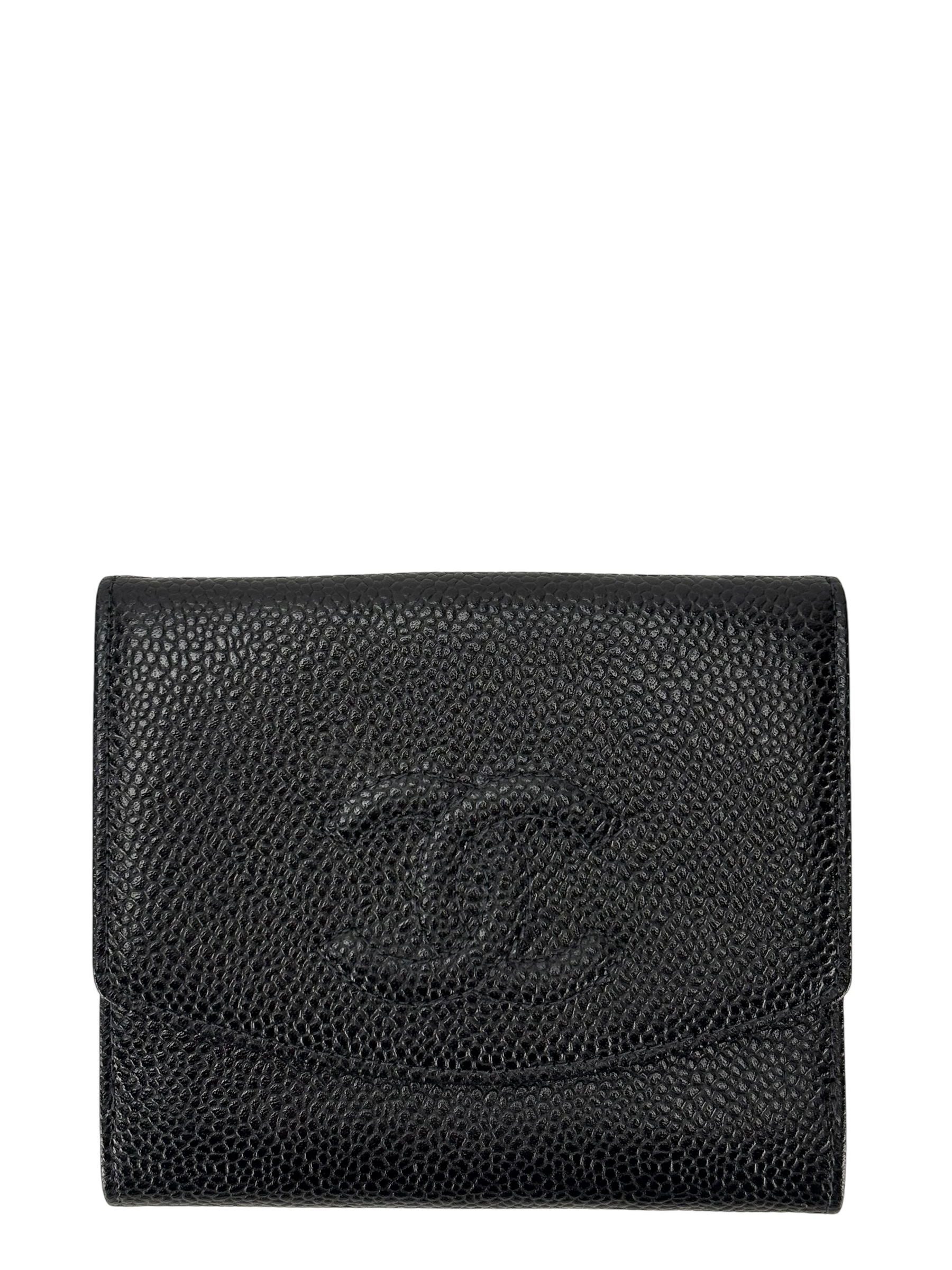 CHANEL - Black Caviar Timeless CC Flap Wallet 
