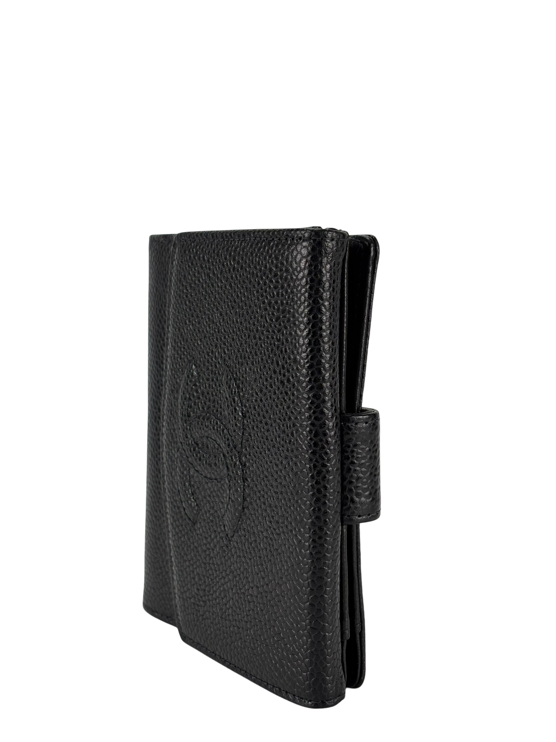 CHANEL - Black Caviar Timeless CC Flap Wallet 