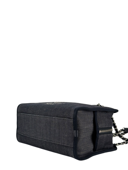 CHANEL - Navy Deauville Chain Bowling Bag