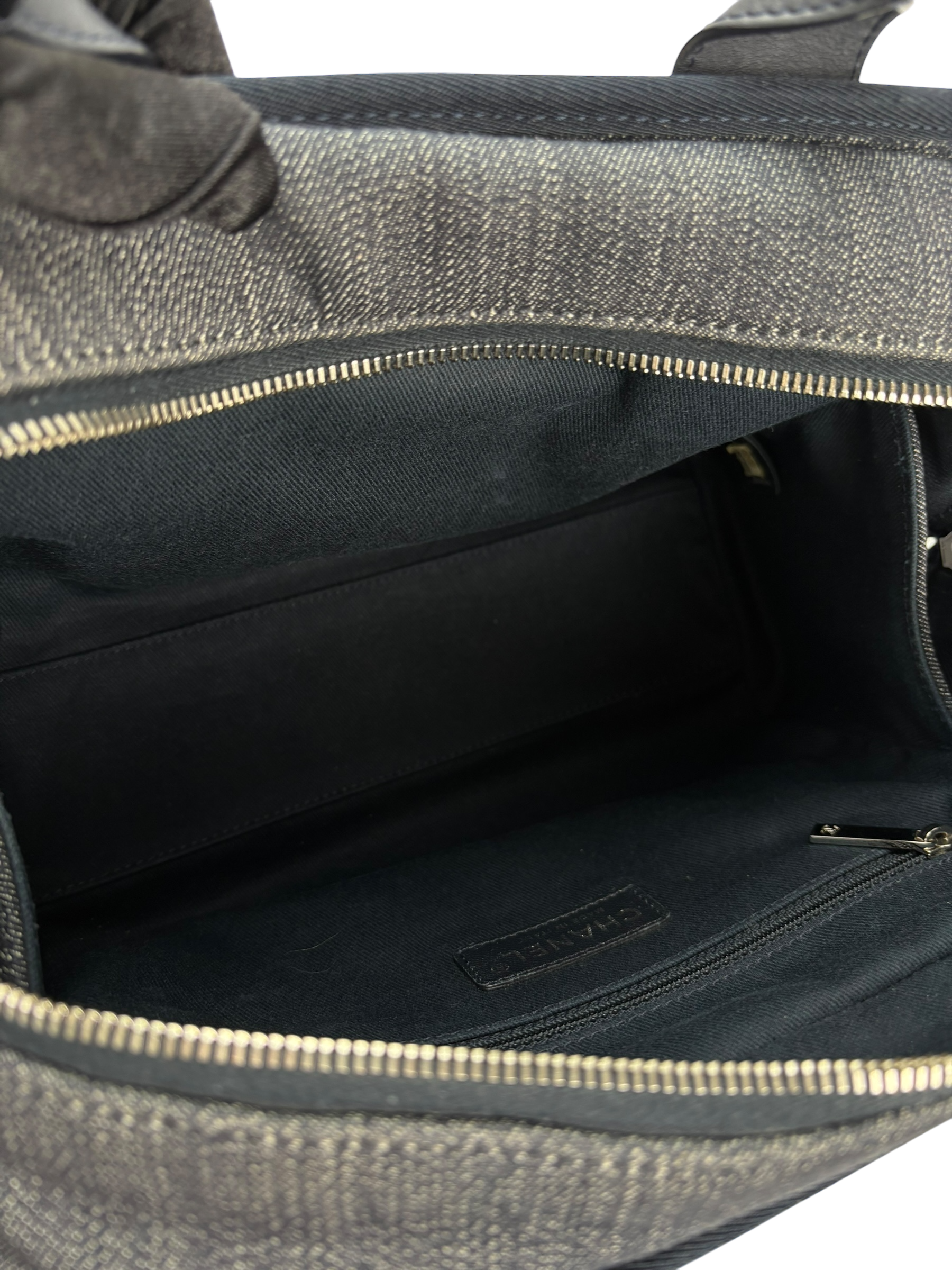 CHANEL - Navy Deauville Chain Bowling Bag