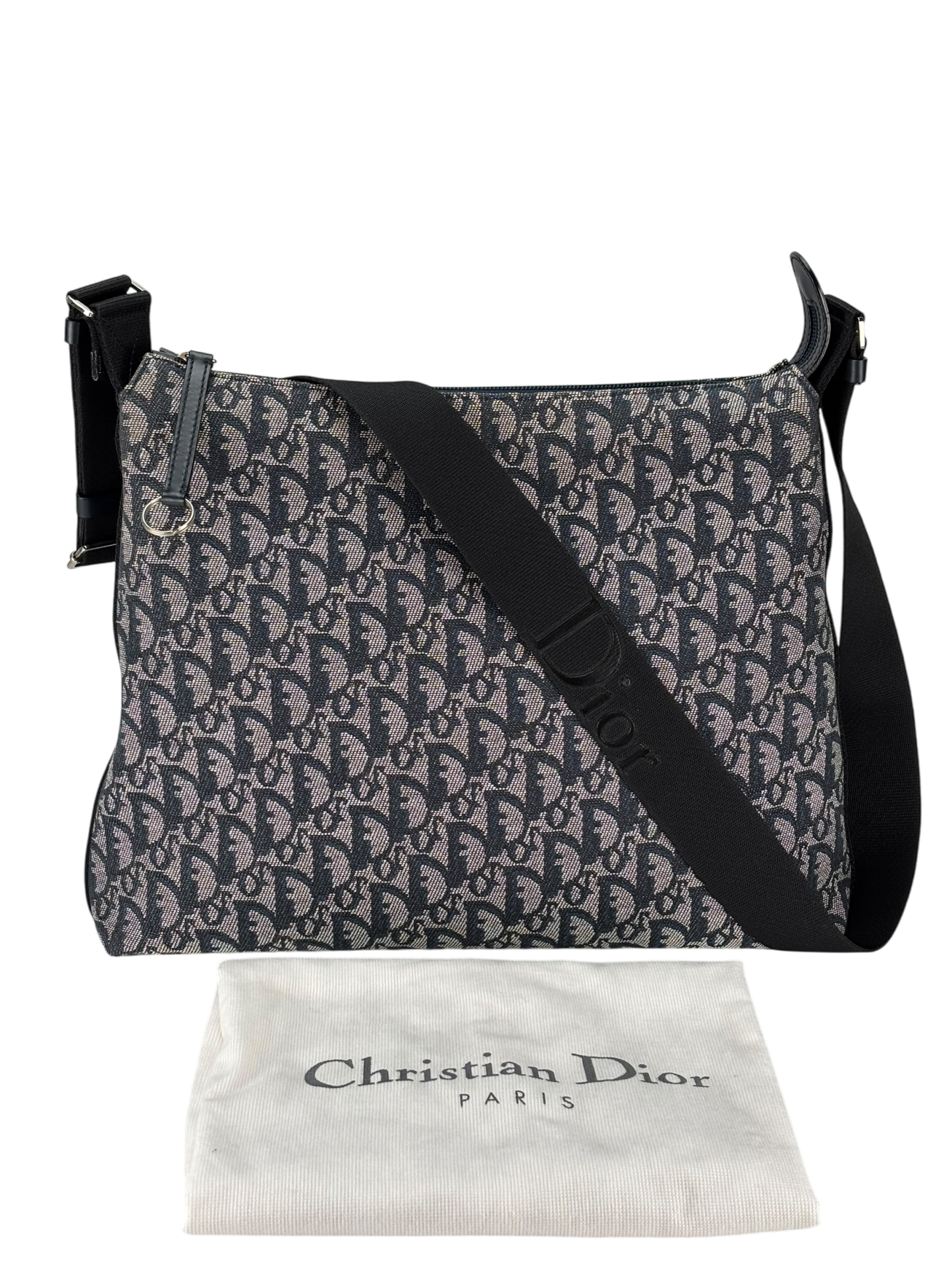CHRISTIAN DIOR - Navy Diorissimo Pochette Shoulder Bag