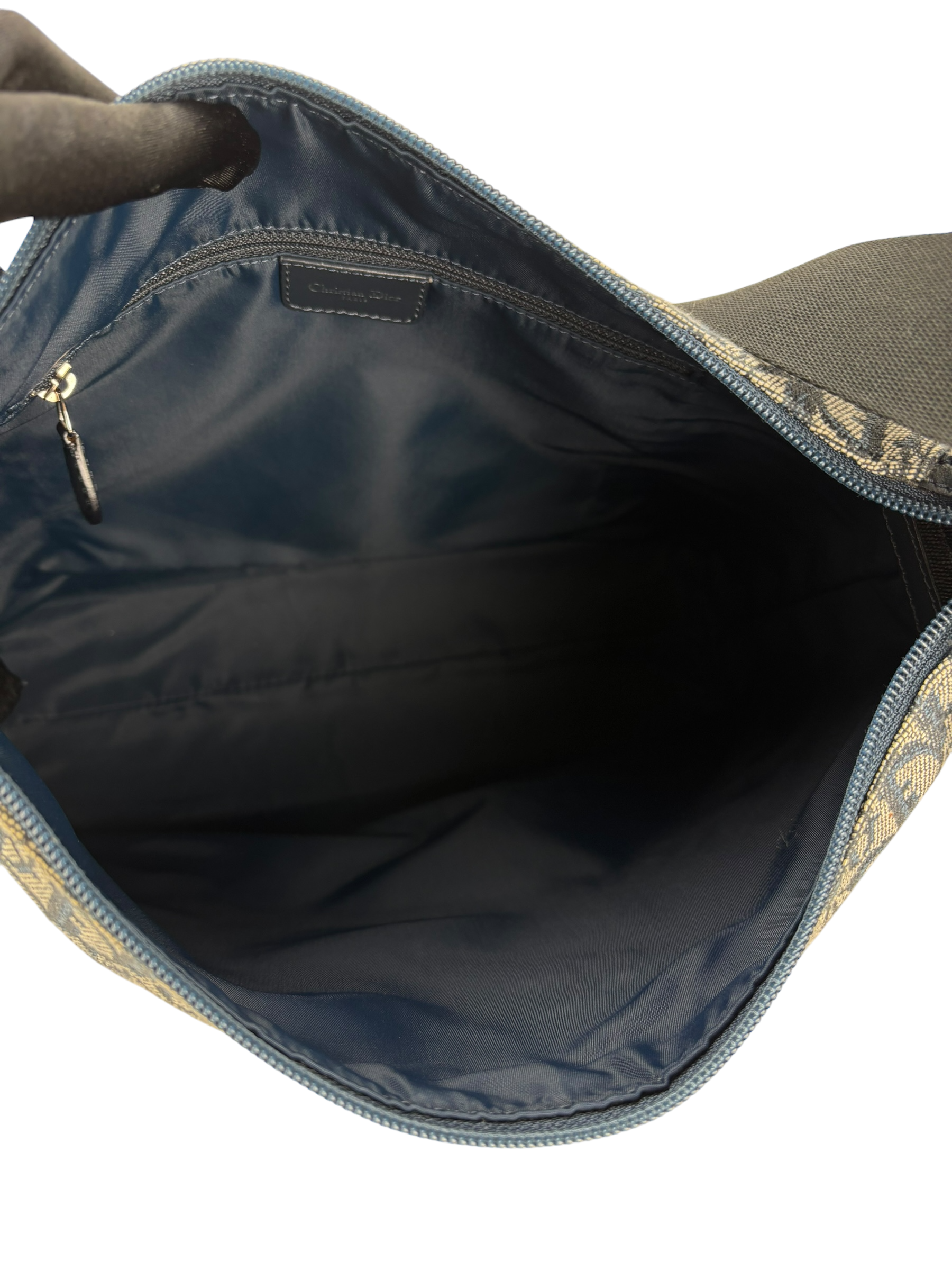 CHRISTIAN DIOR - Navy Diorissimo Pochette Shoulder Bag
