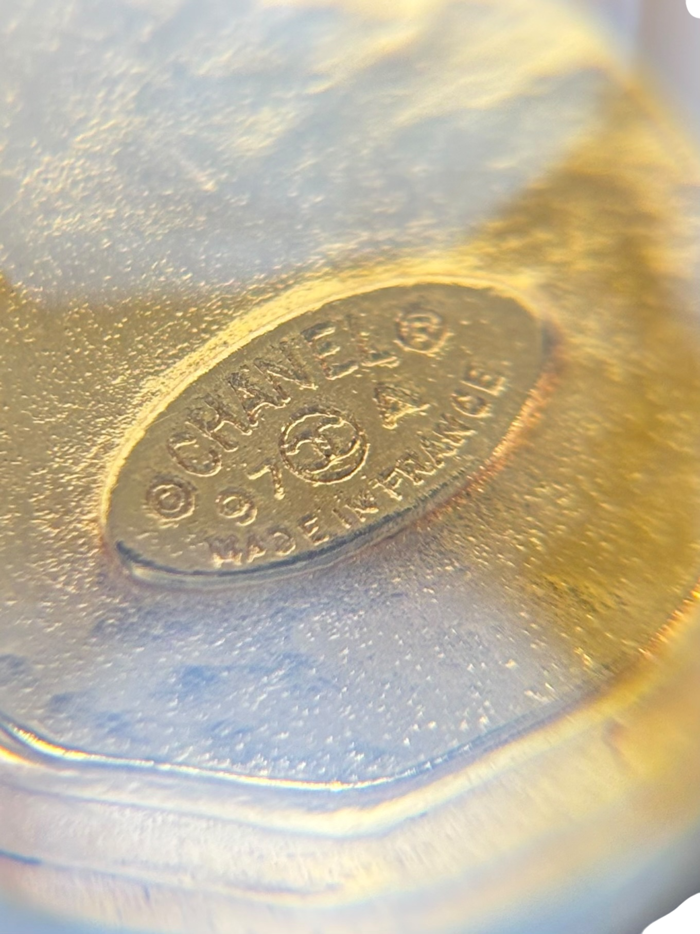 CHANEL -  97A Gripoix Gold Green Red Coco Mark Brooch