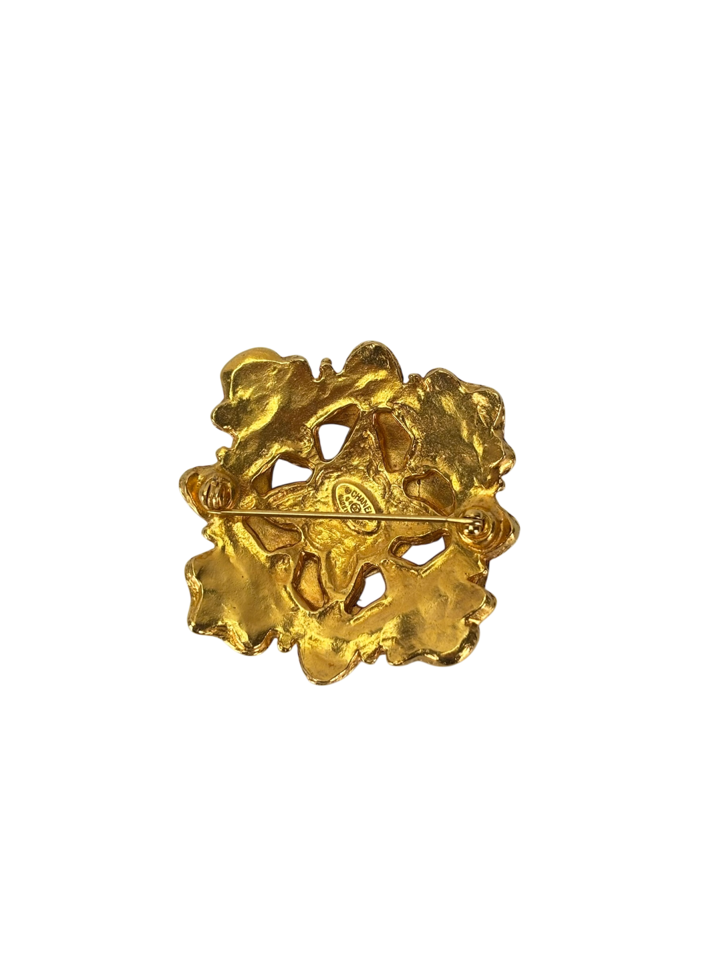 CHANEL -   Coco Mark Gripoa 94A Brooch GP x Color Stone Gold
