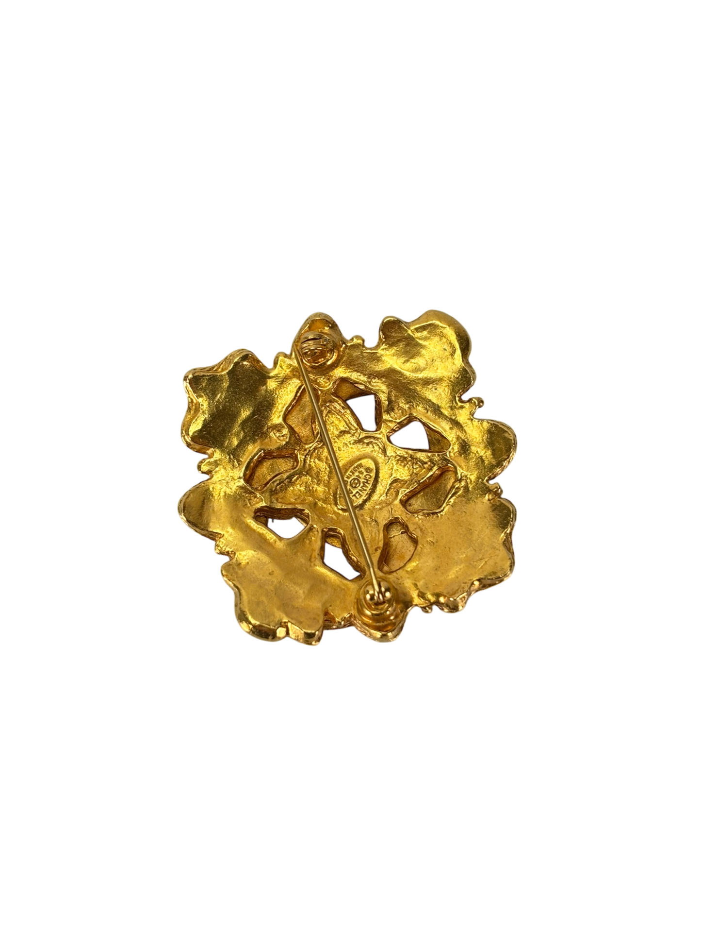 CHANEL -   Coco Mark Gripoa 94A Brooch GP x Color Stone Gold
