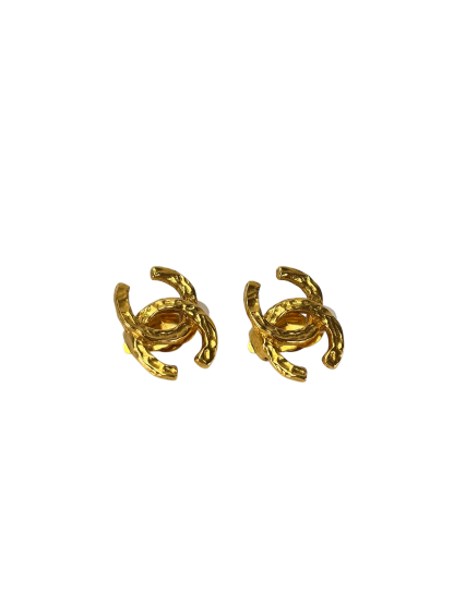 CHANEL - Gold Coco Mark Vintage Earrings