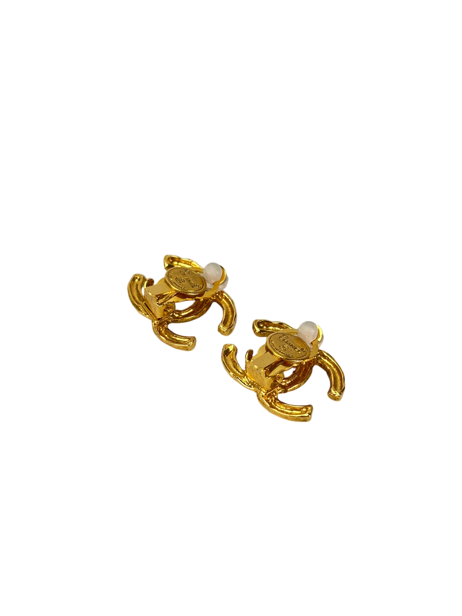 CHANEL - Gold Coco Mark Vintage Earrings