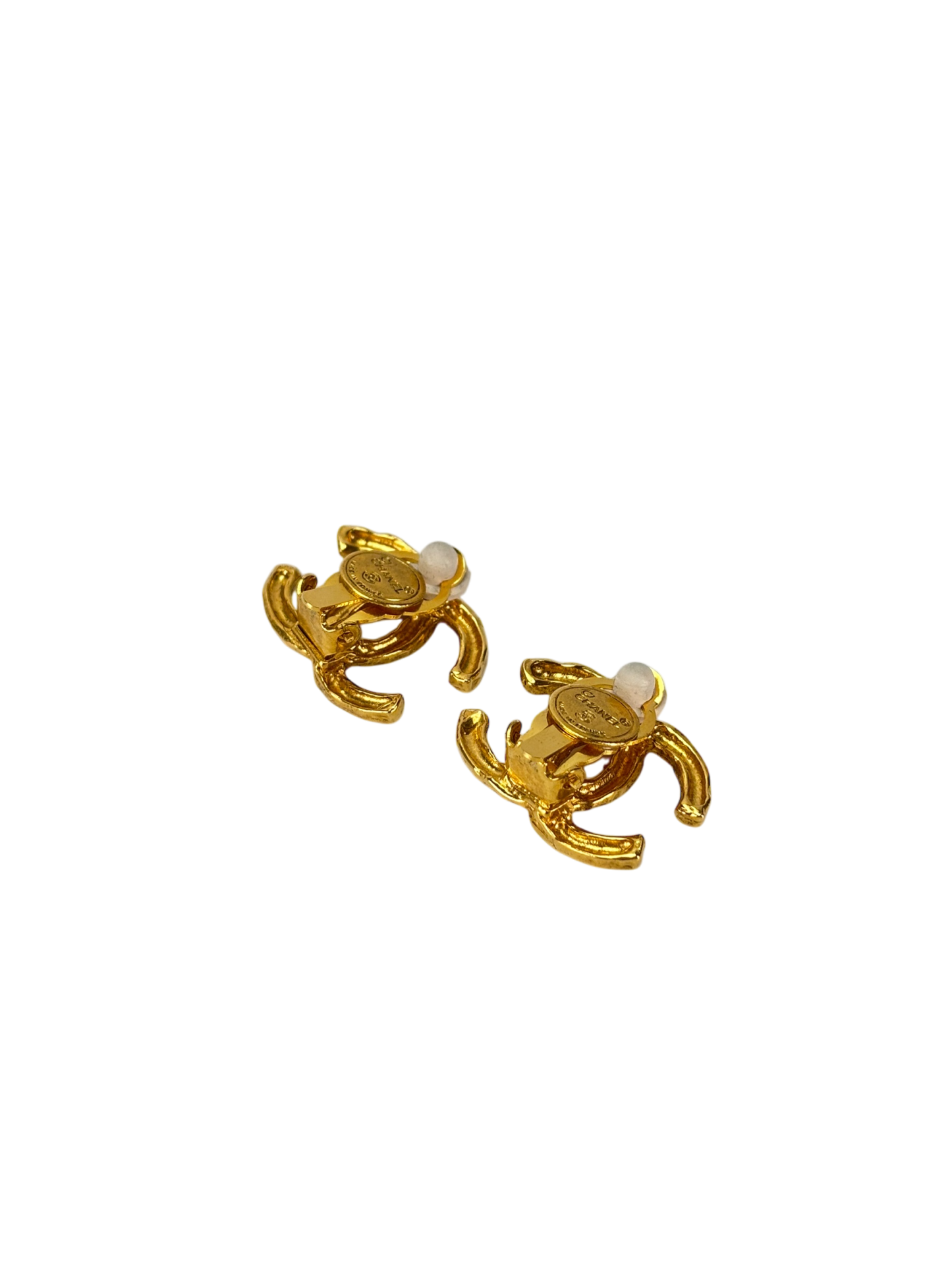 CHANEL - Gold Coco Mark Vintage Earrings