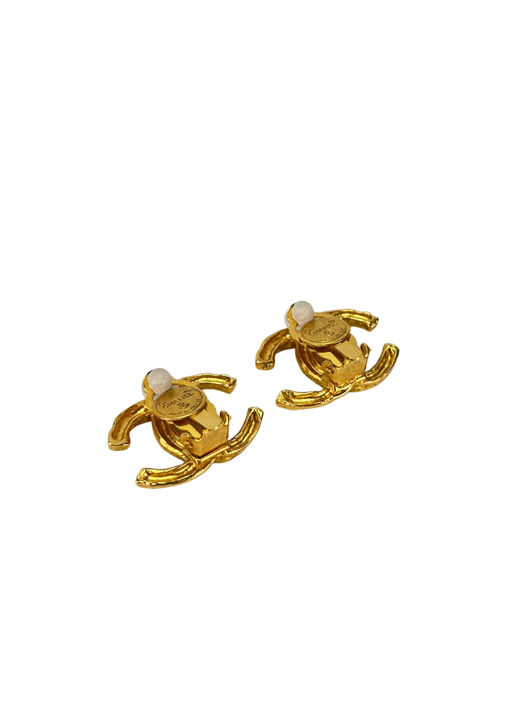 CHANEL - Gold Coco Mark Vintage Earrings
