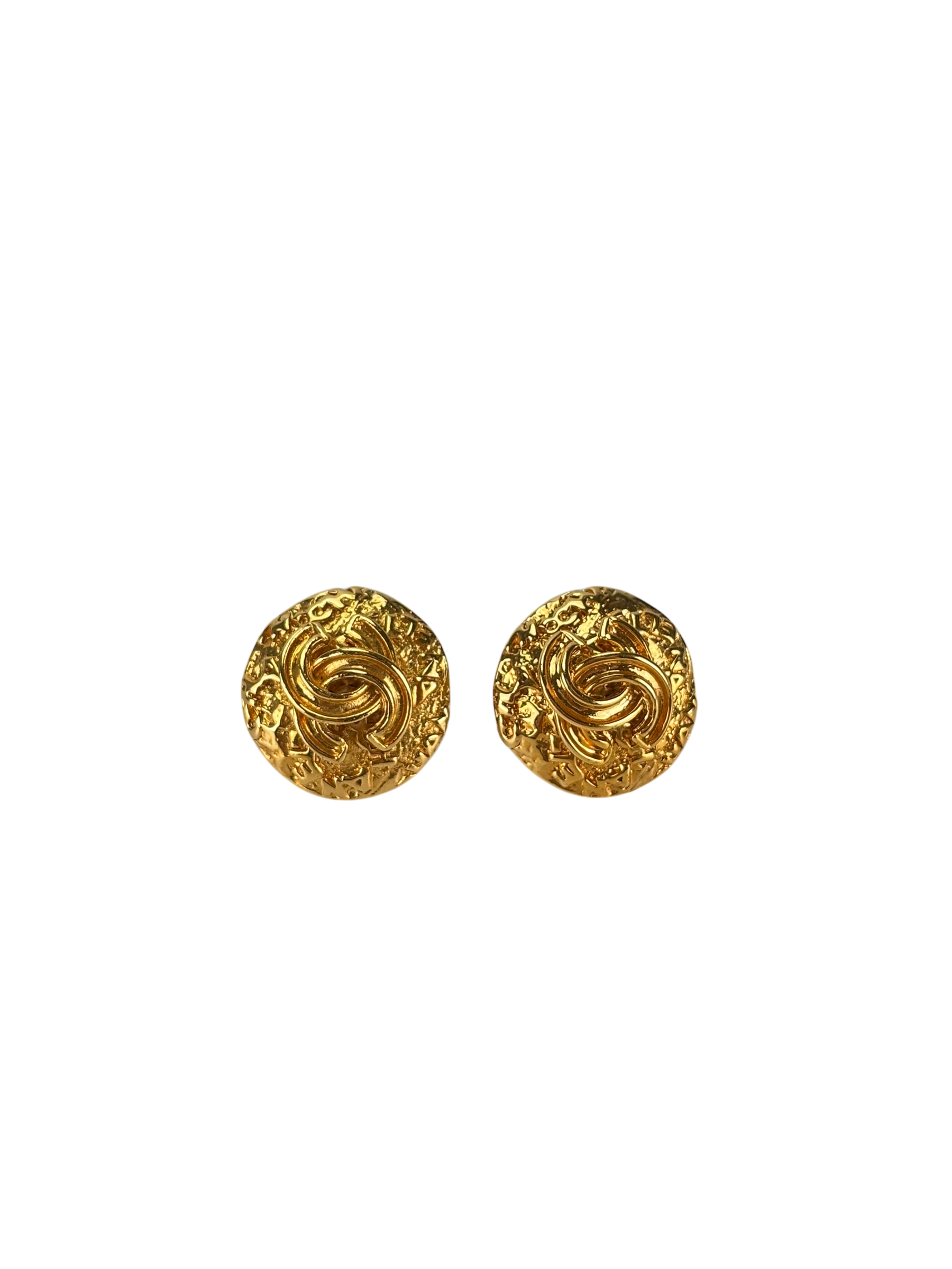 CHANEL - 95A Gold Coco Mark Earrings