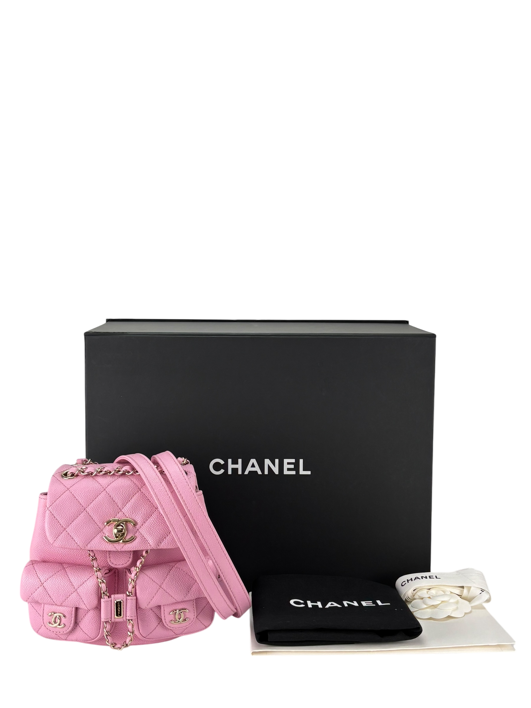 CHANEL - 23P Small Pink Cavair Backpack