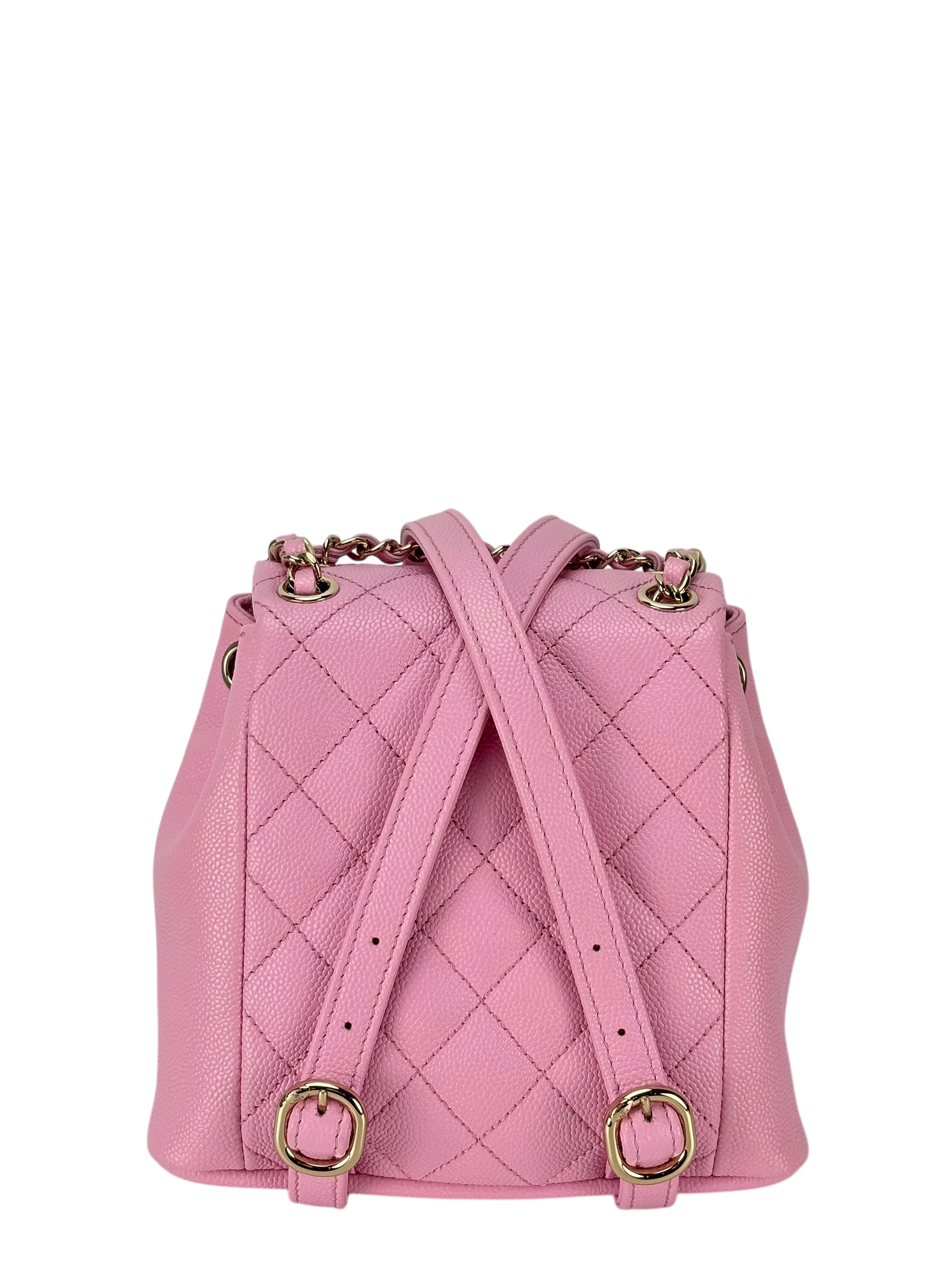 CHANEL - 23P Small Pink Cavair Backpack