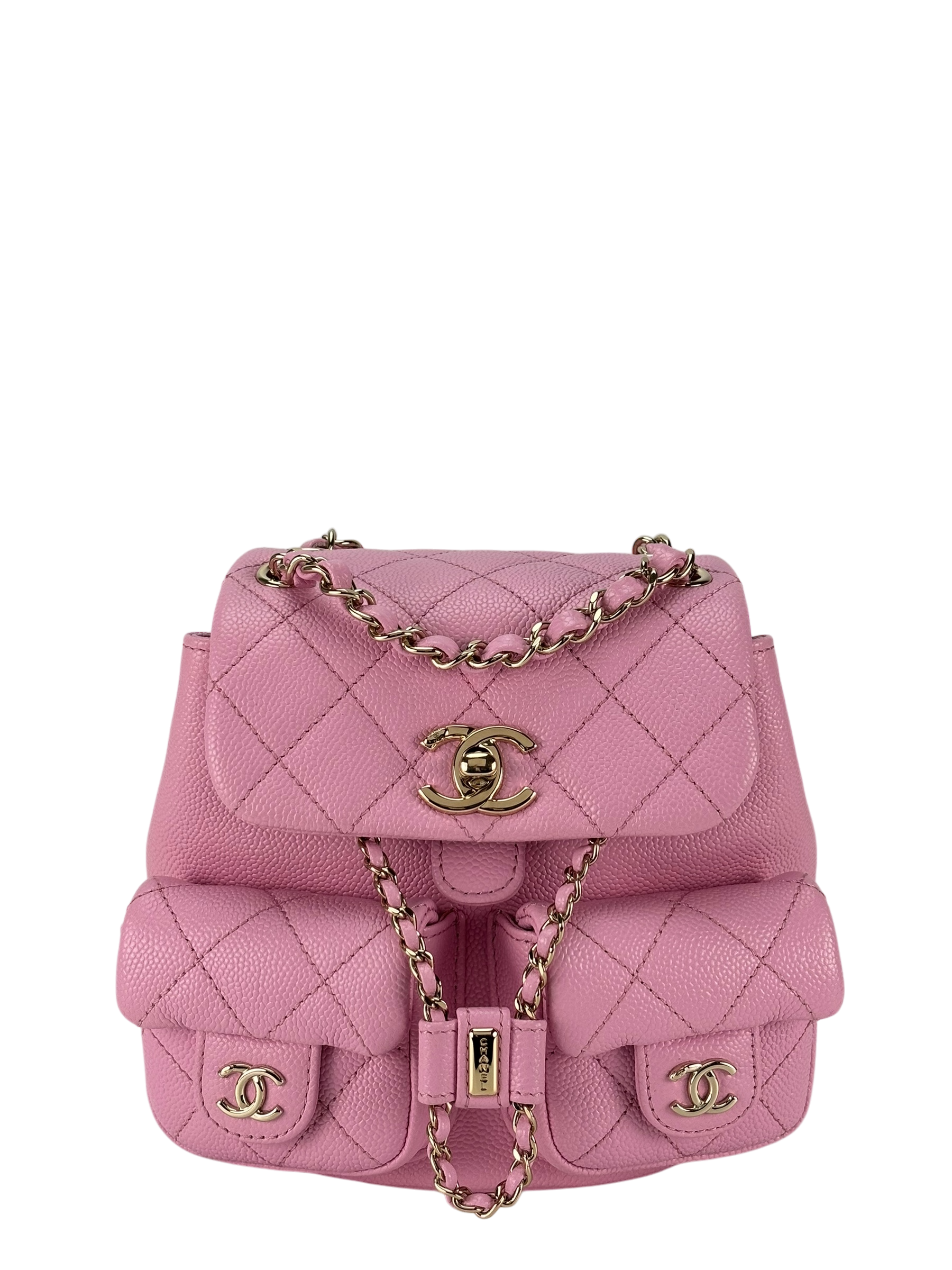 CHANEL - 23P Small Pink Cavair Backpack
