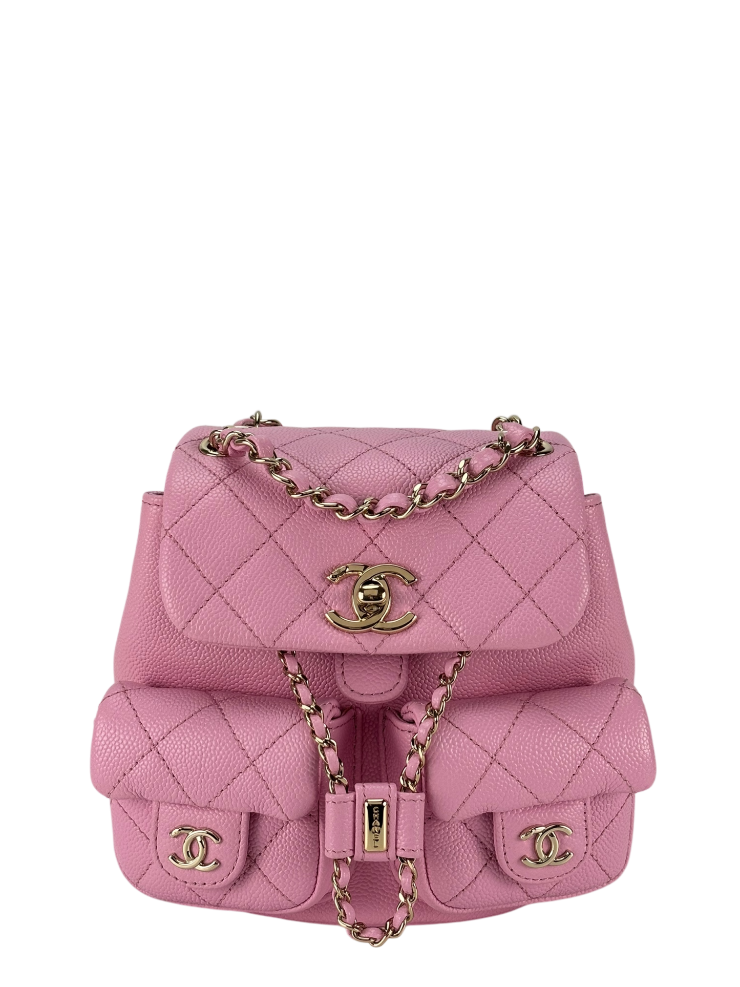 CHANEL - 23P Small Pink Cavair Backpack