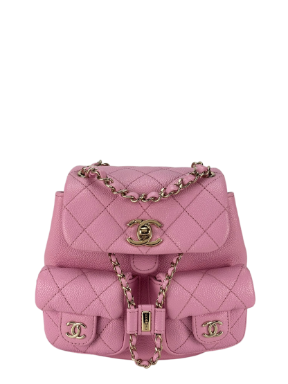 CHANEL - 23P Small Pink Cavair Backpack