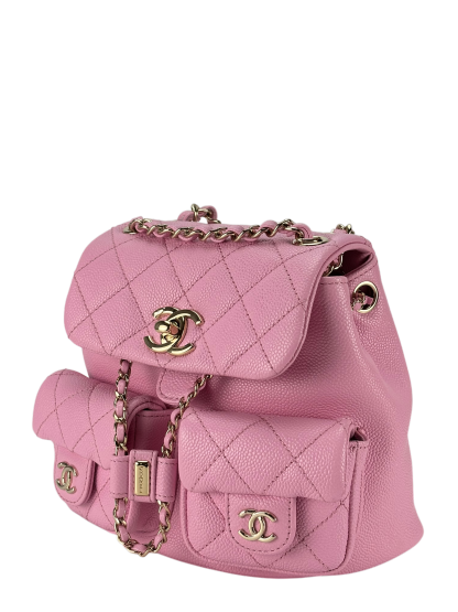 CHANEL - 23P Small Pink Cavair Backpack